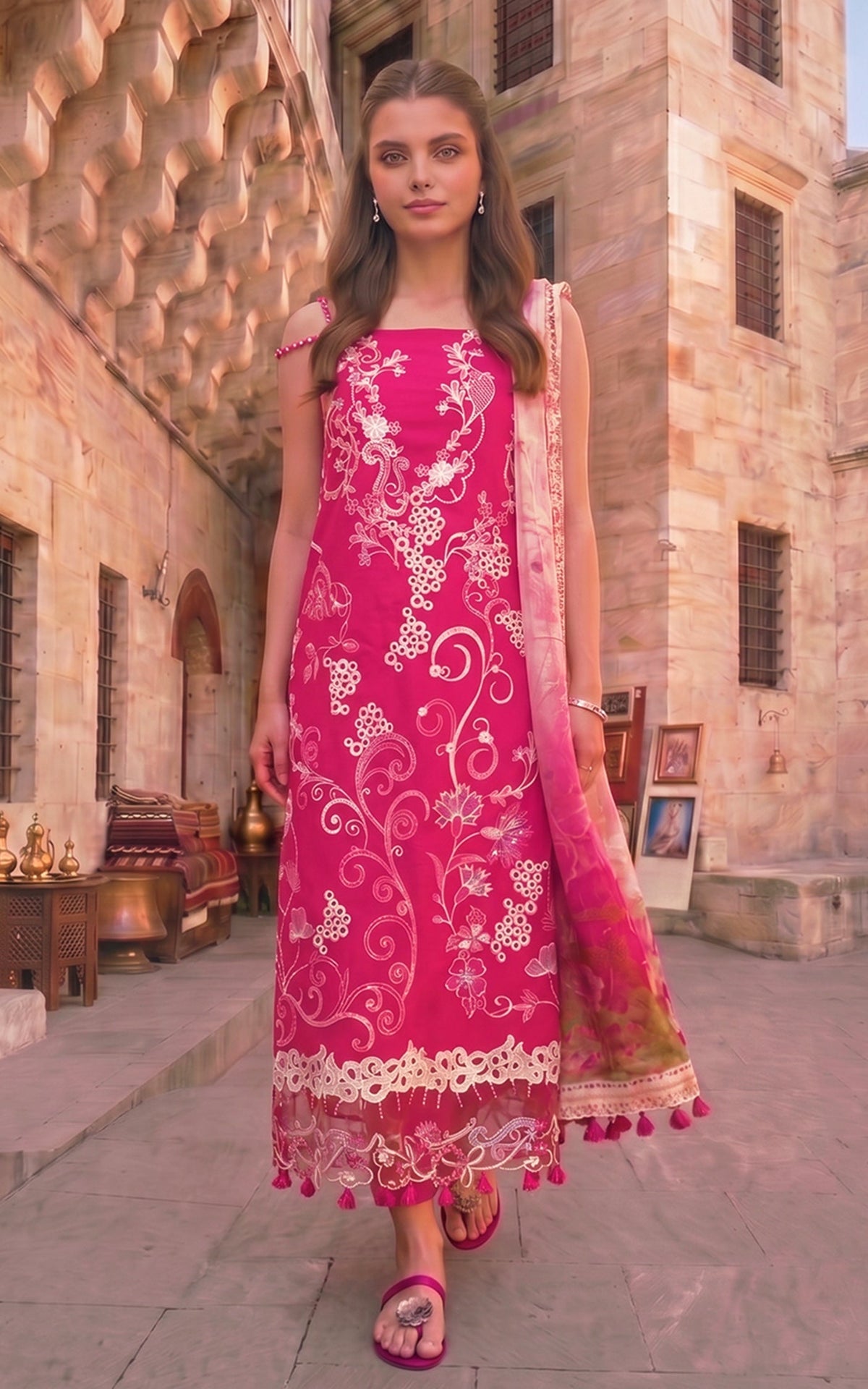 Fuchsia Allure (SL26-09) | 3pcs Embroidered Unstitched Summer