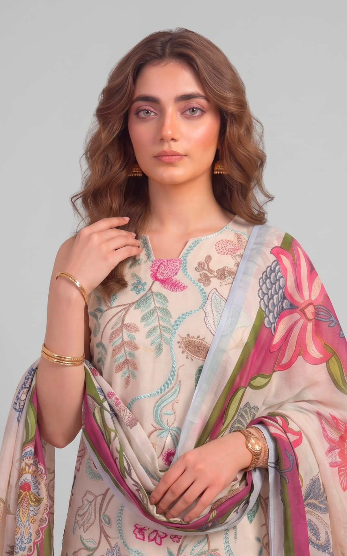 Nude Majesty (SL26-11) | 3pcs Embroidered Unstitched Summer