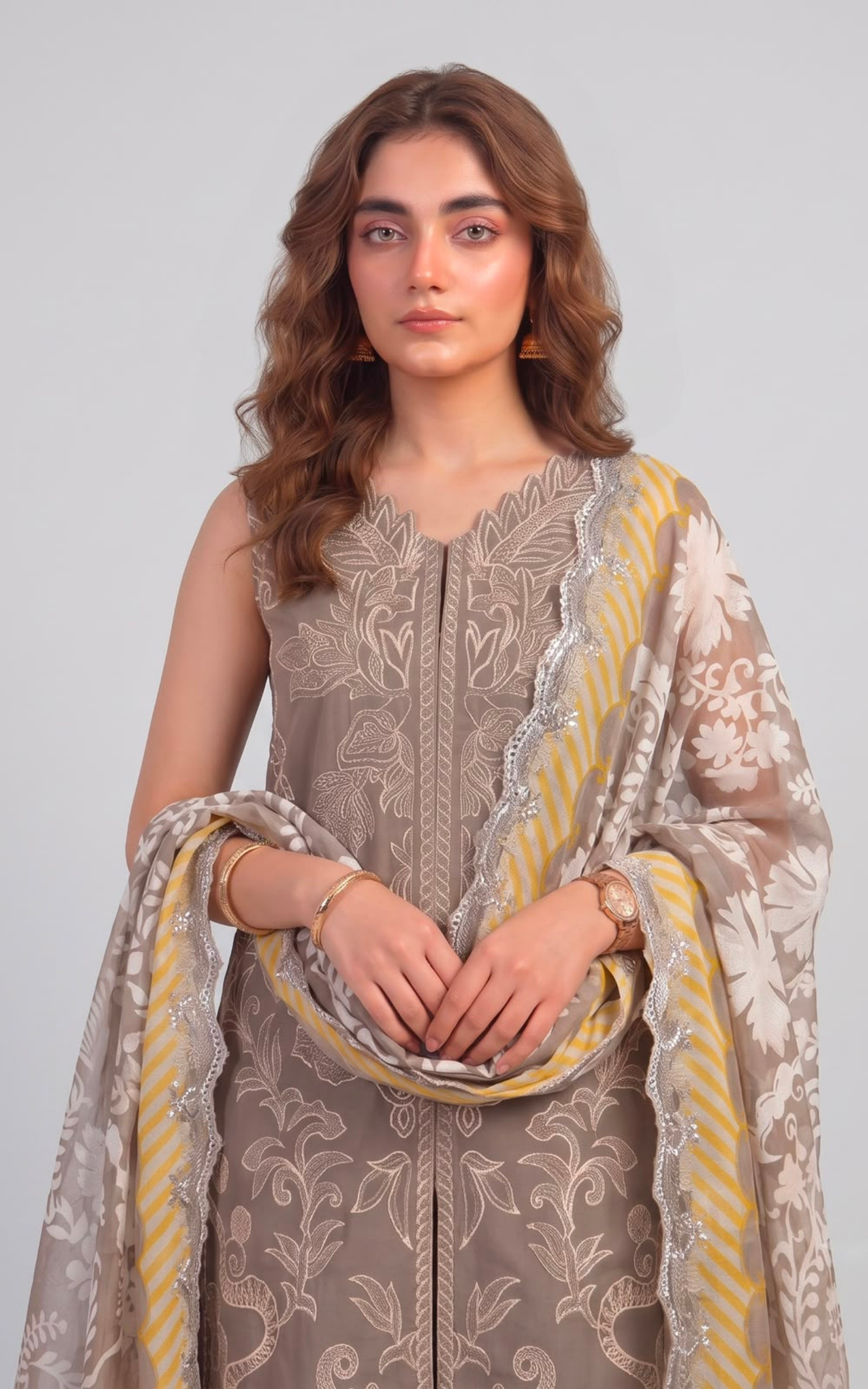 Grey Sea (SL26-12) | 3pcs Embroidered Unstitched Summer