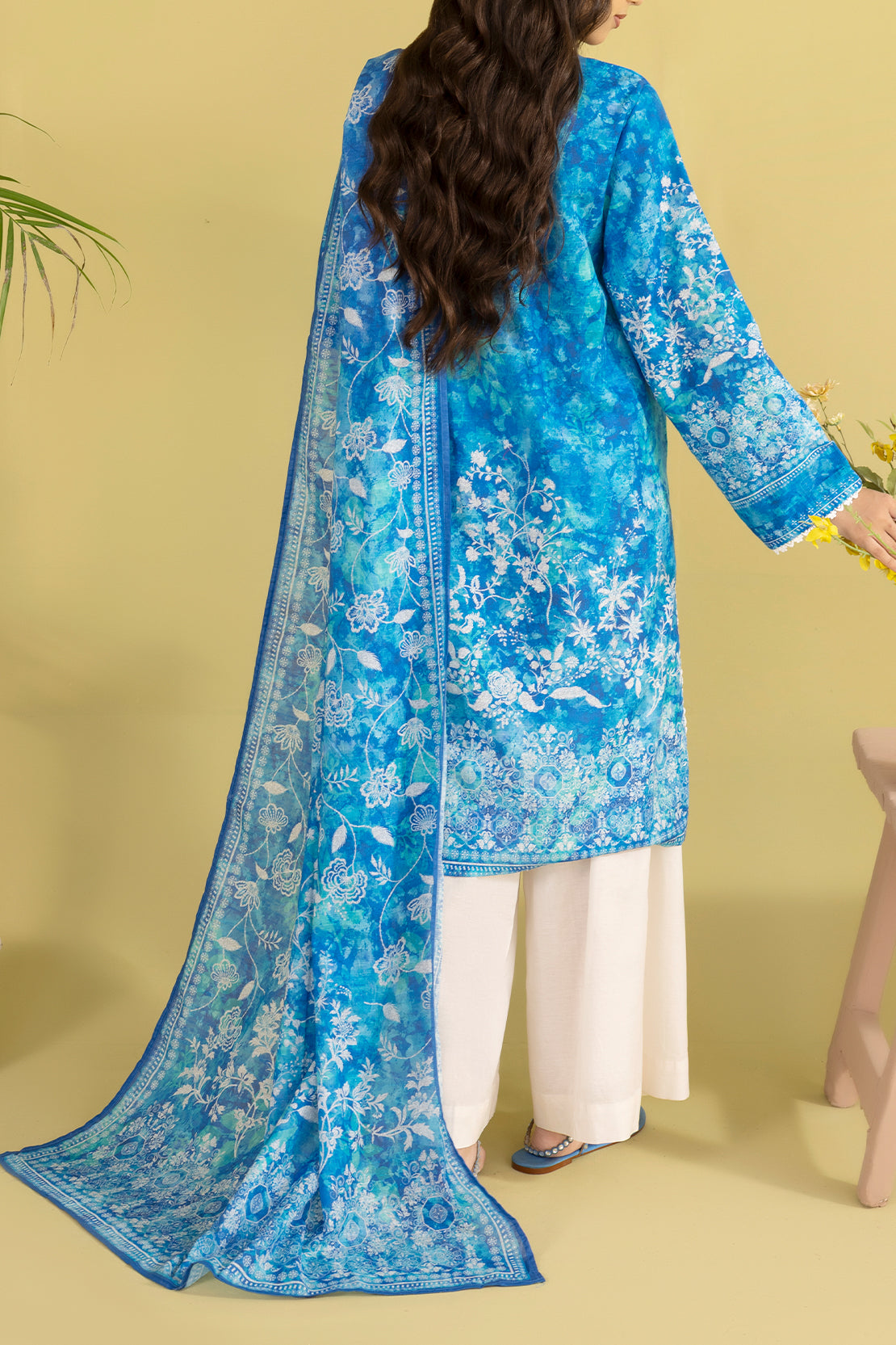 Printed Khaddar Stitched 2 Piece Shirt/Dupatta113006