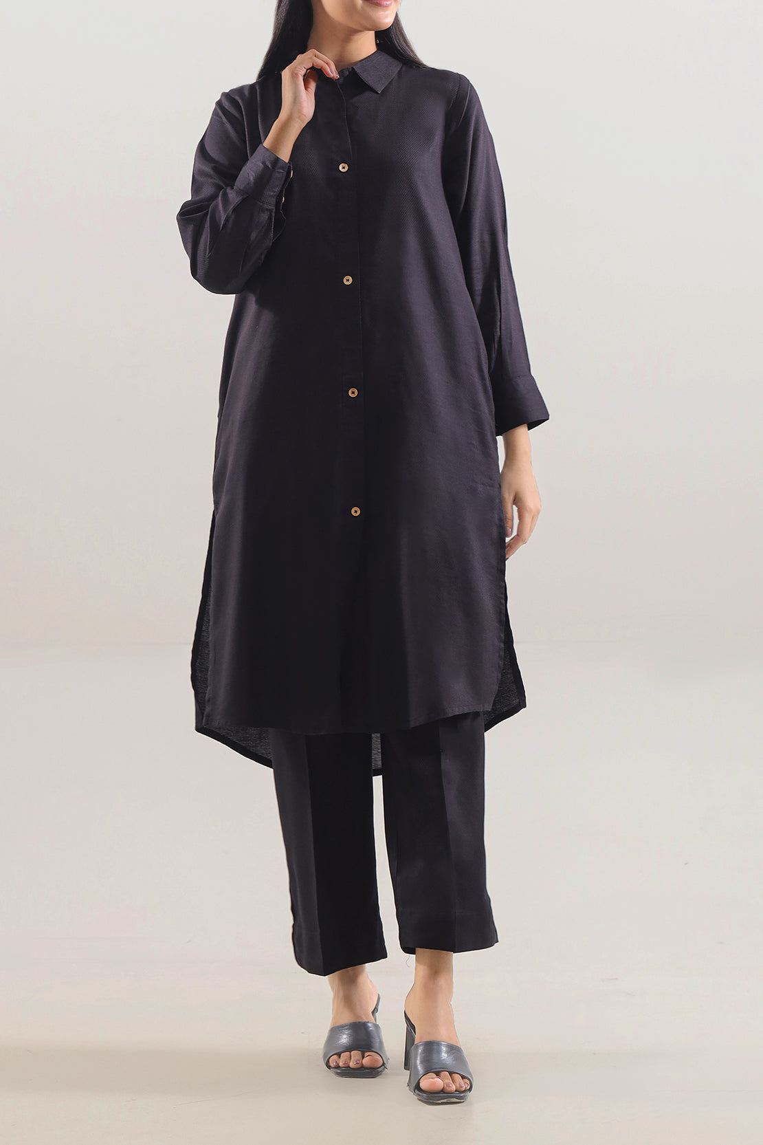 Cotton Jacquard Stitched 2 Piece (Shirt/Trouser)117229