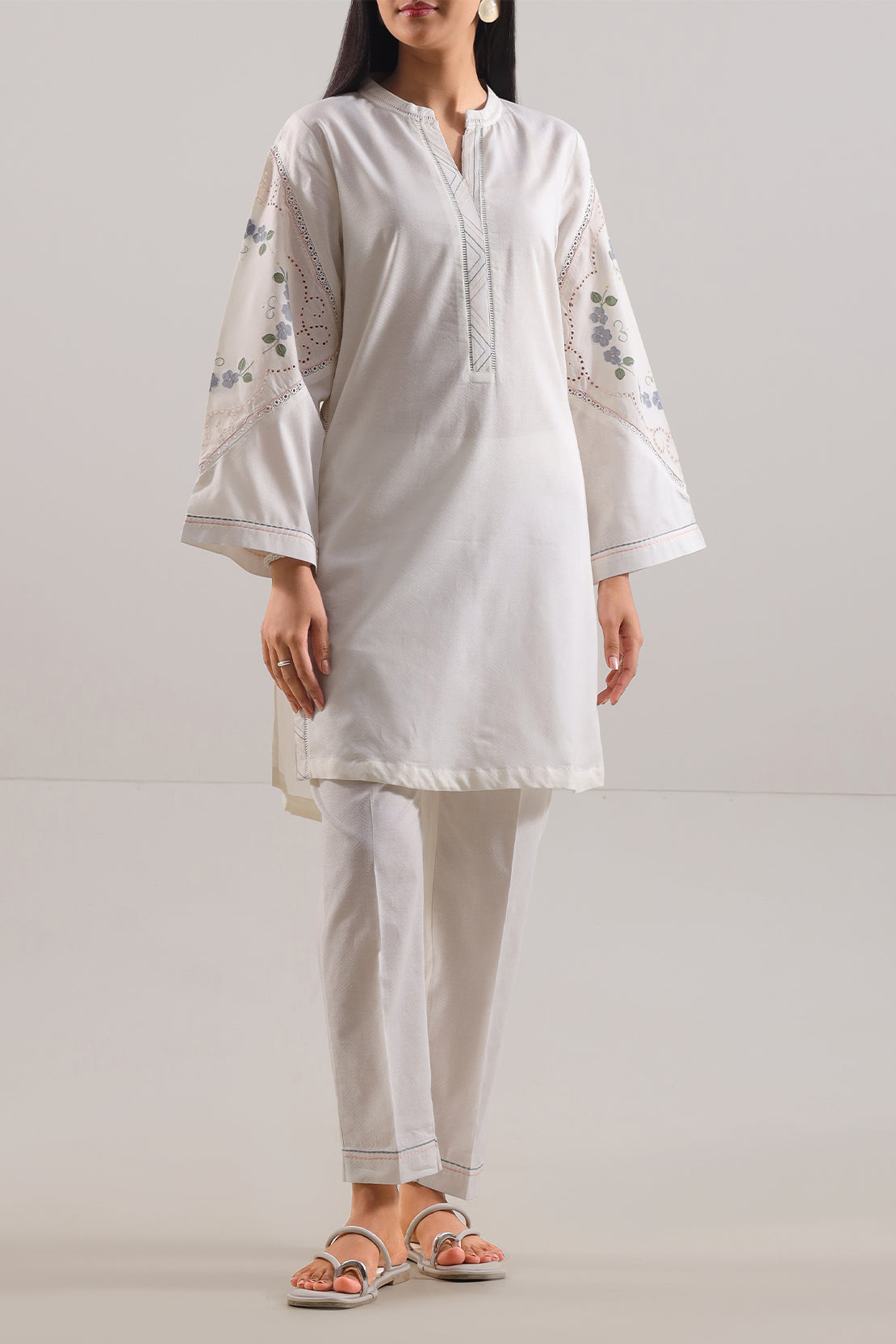 Stitched Embroidered Self Jacquard 2 Piece (Shirt/Trouser)116856