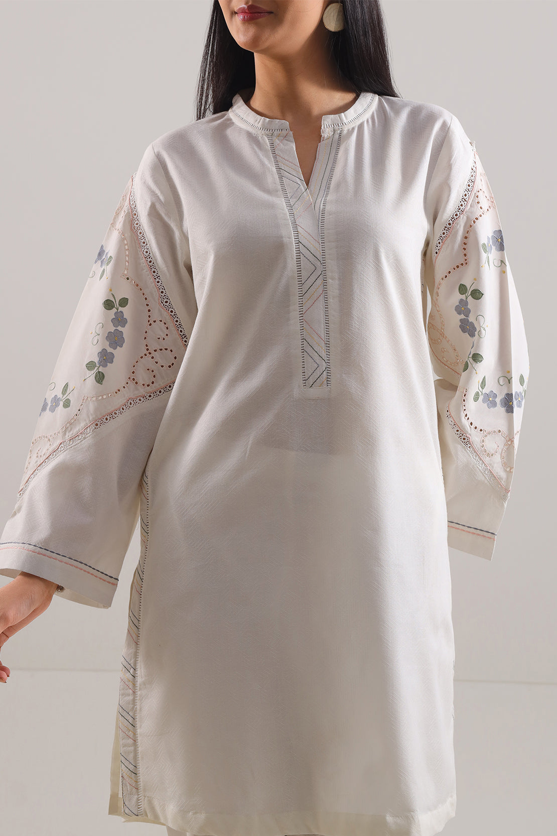 Stitched Embroidered Self Jacquard 2 Piece (Shirt/Trouser)116856