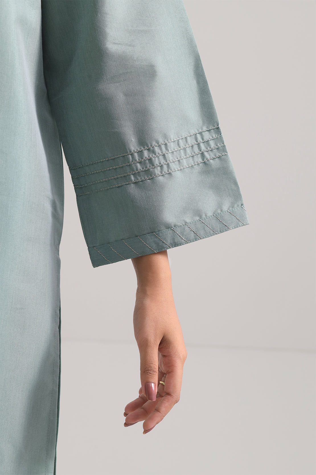 Solid Cotton Stitched 2 Piece (Shirt/Trouser)116910