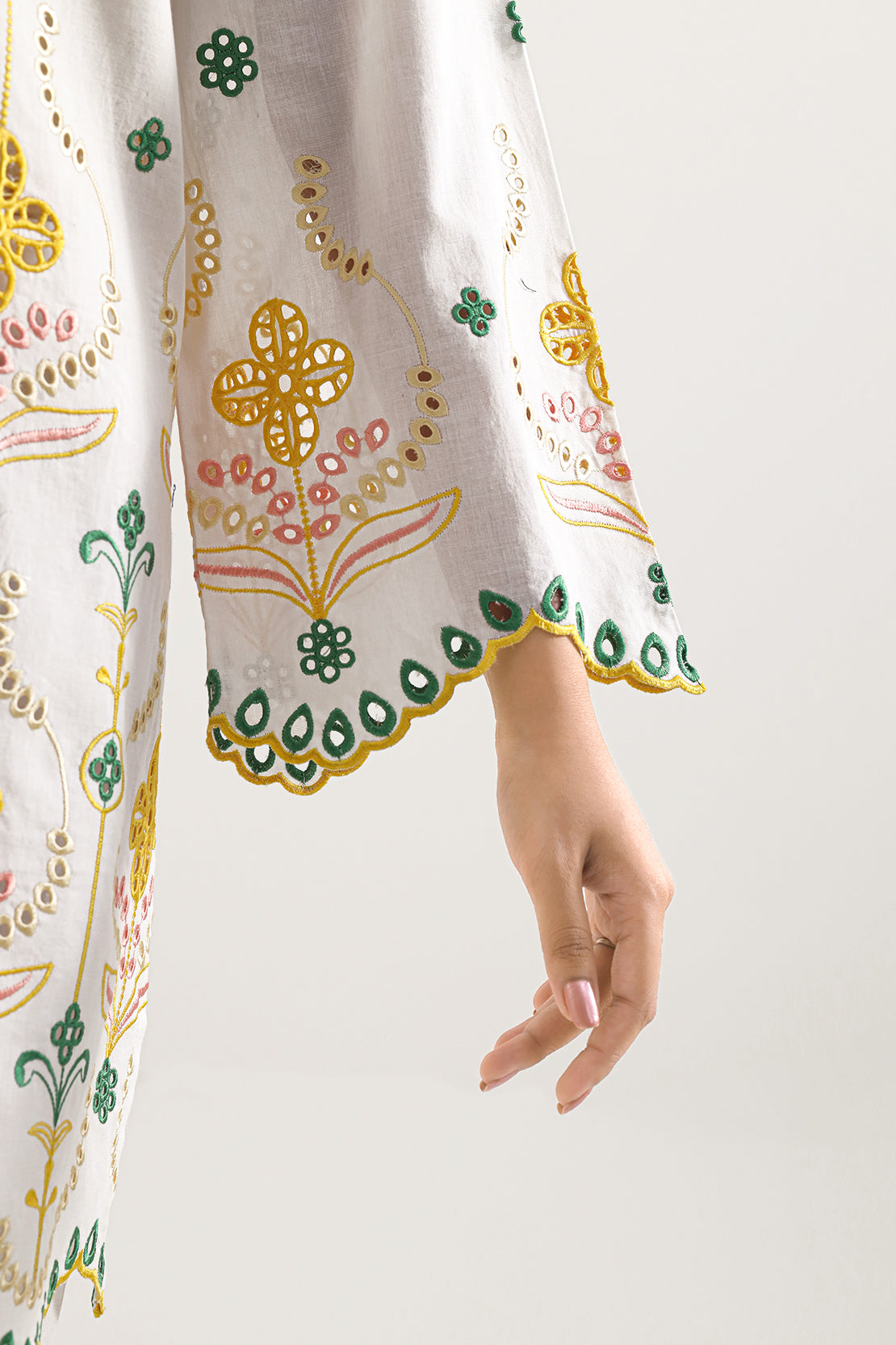 Solid Embroidered Cambric Stitched 2 Piece (Shirt/Trouser)120138