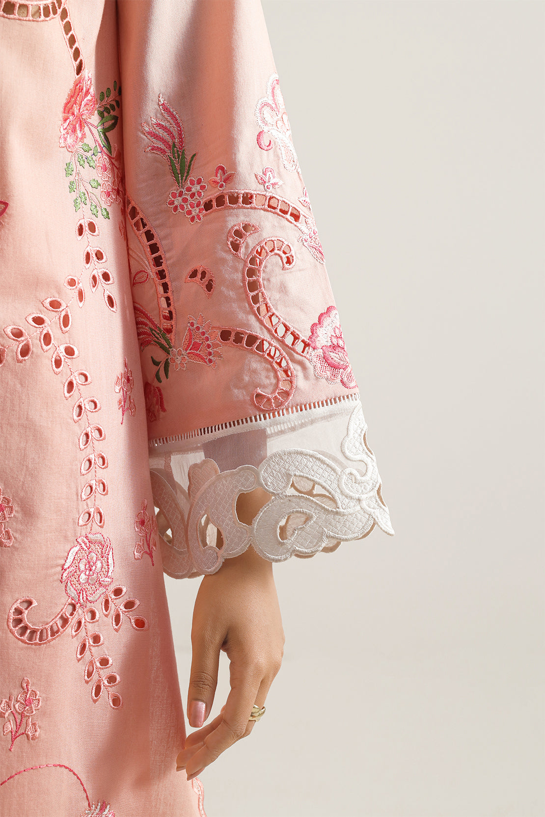 Solid Embroidered Cambric Stitched 2 Piece (Shirt/Trouser)124911