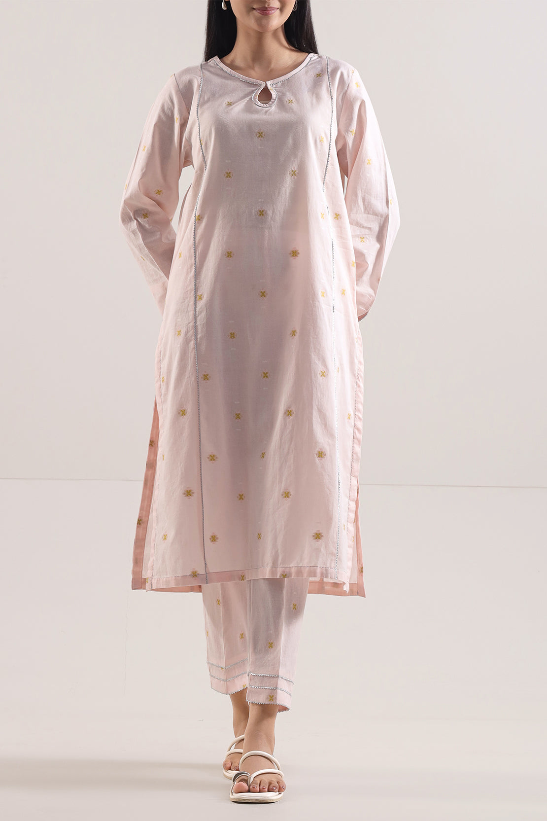 Cotton Jacquard Stitched 2 Piece (Shirt/Trouser)116896