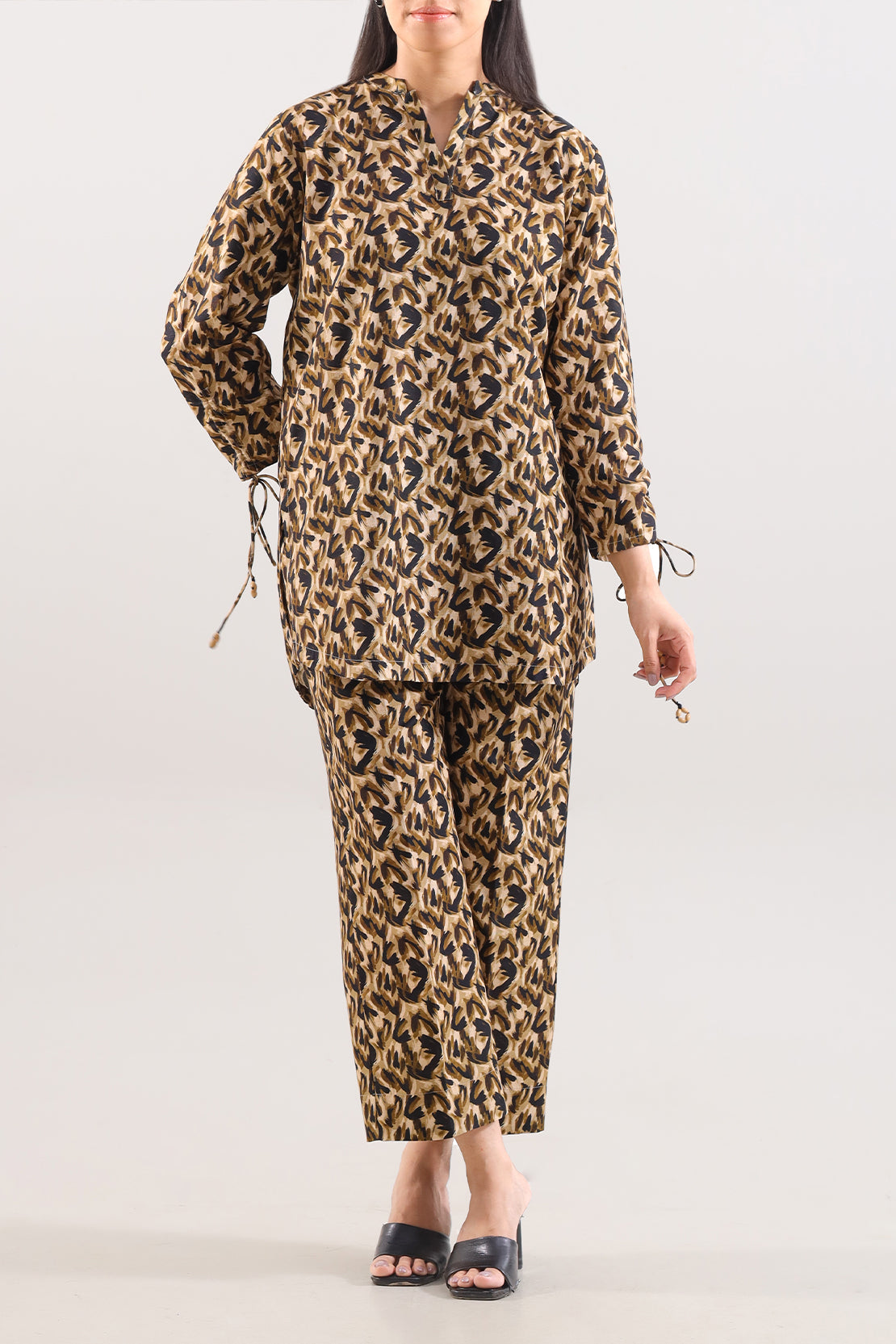 Printed Khaddar Stitched 2 Piece (Shirt/Trouser)126581