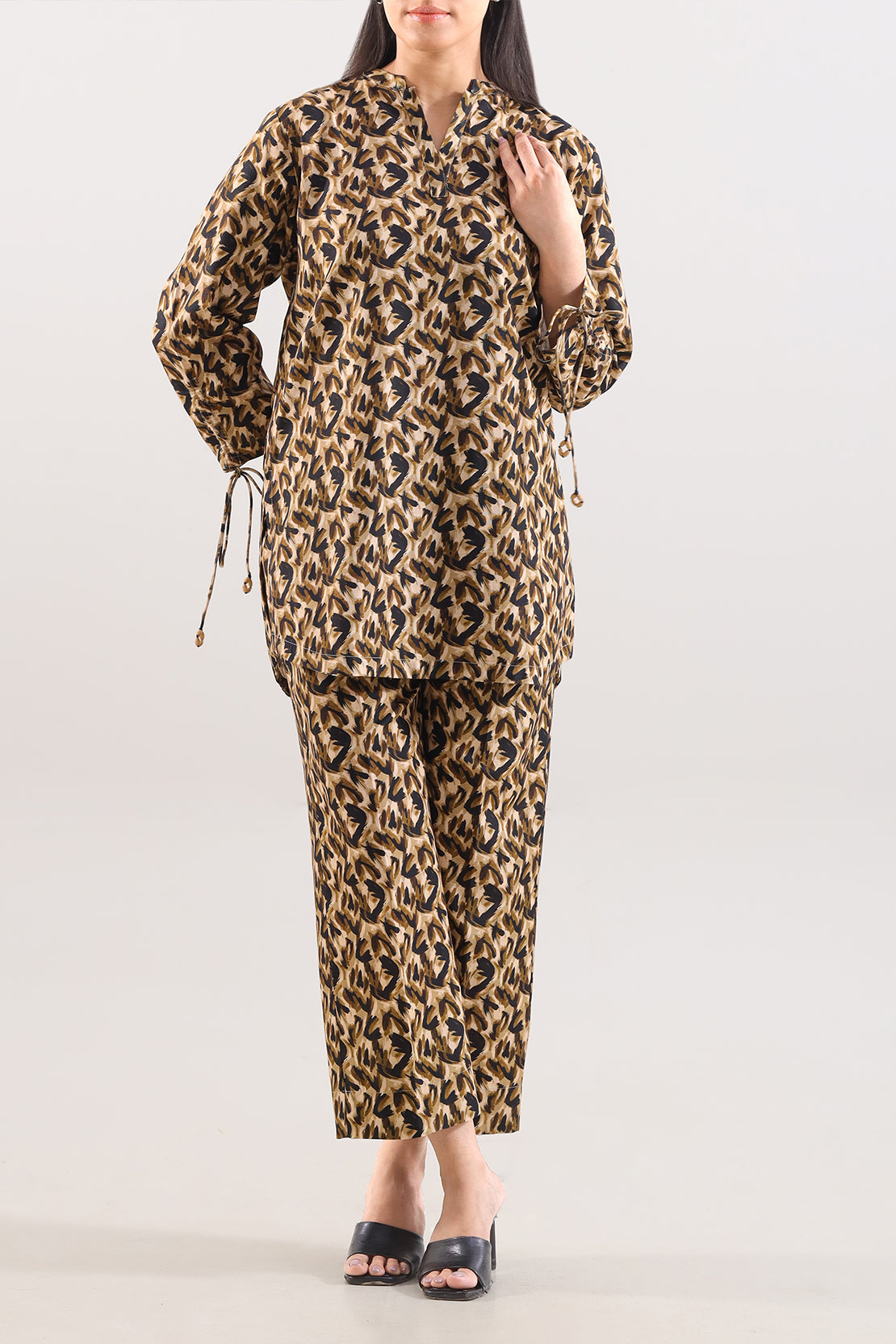 Printed Khaddar Stitched 2 Piece (Shirt/Trouser)126581