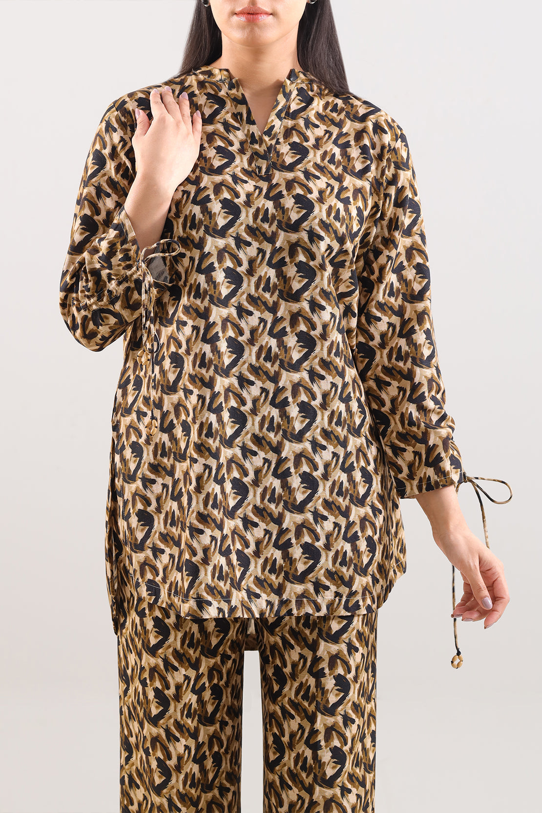 Printed Khaddar Stitched 2 Piece (Shirt/Trouser)126581