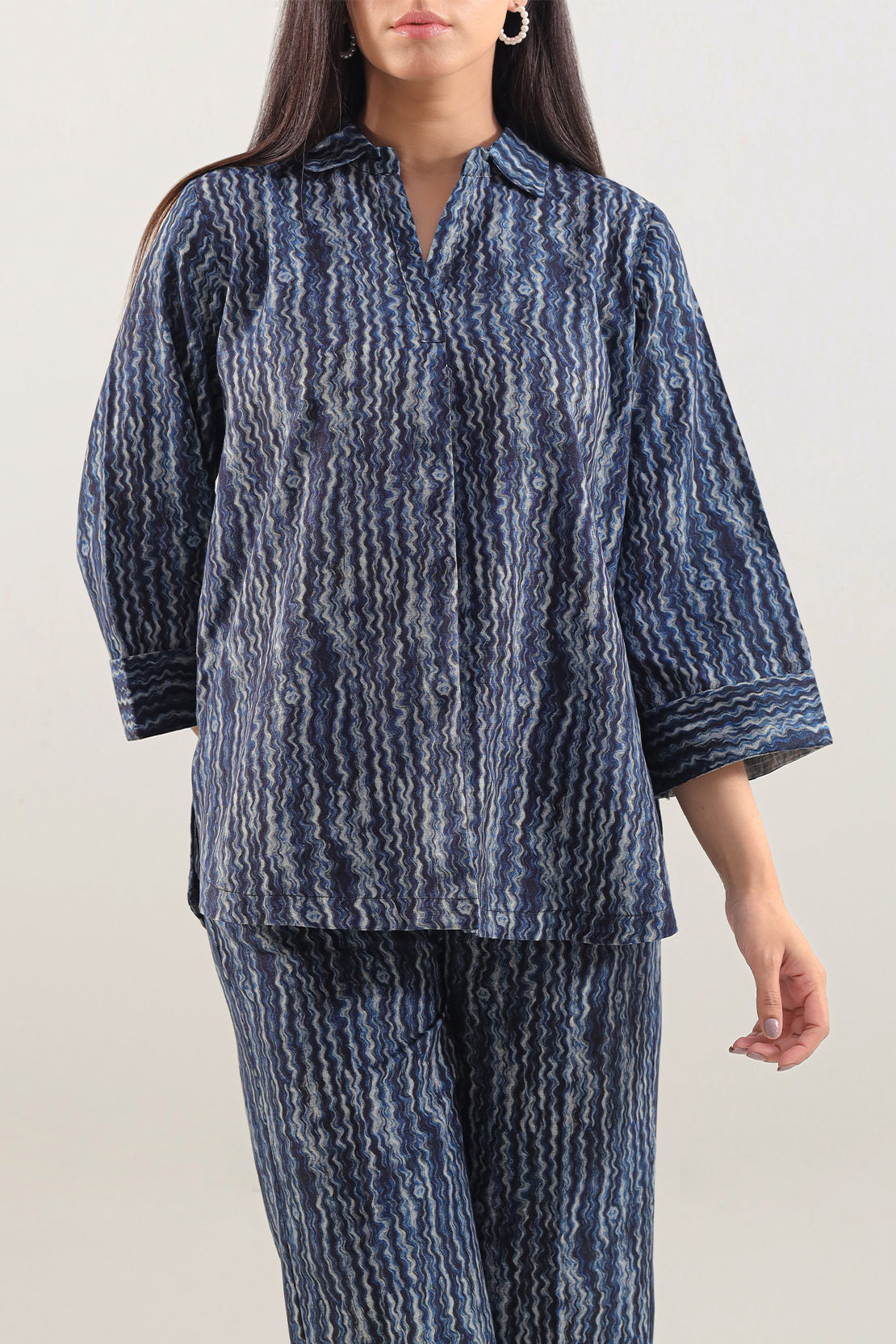 Printed Khaddar Stitched 2 Piece (Shirt/Trouser)126574