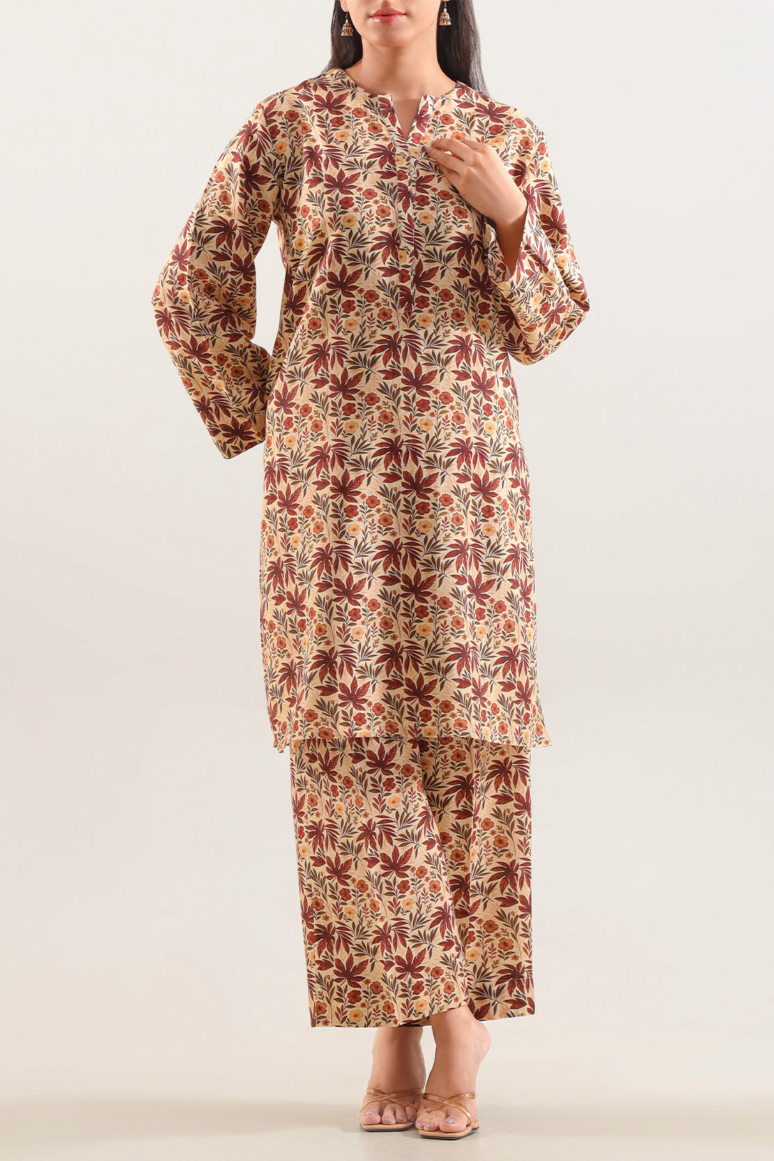 Printed Khaddar Stitched 2 Piece (Shirt/Trouser)126882