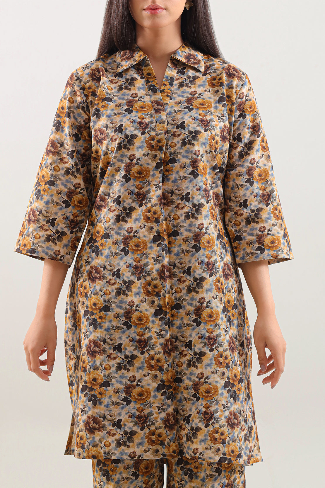 Printed Khaddar Stitched 2 Piece (Shirt/Trouser)126553