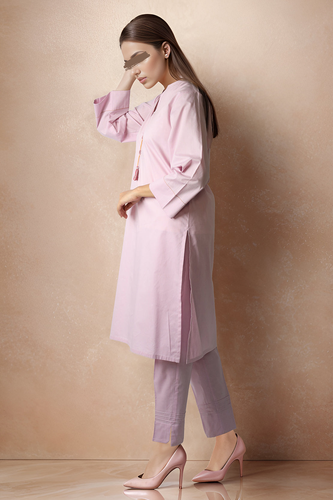 Solid Soft Raw Silk Stitched Shirt48967