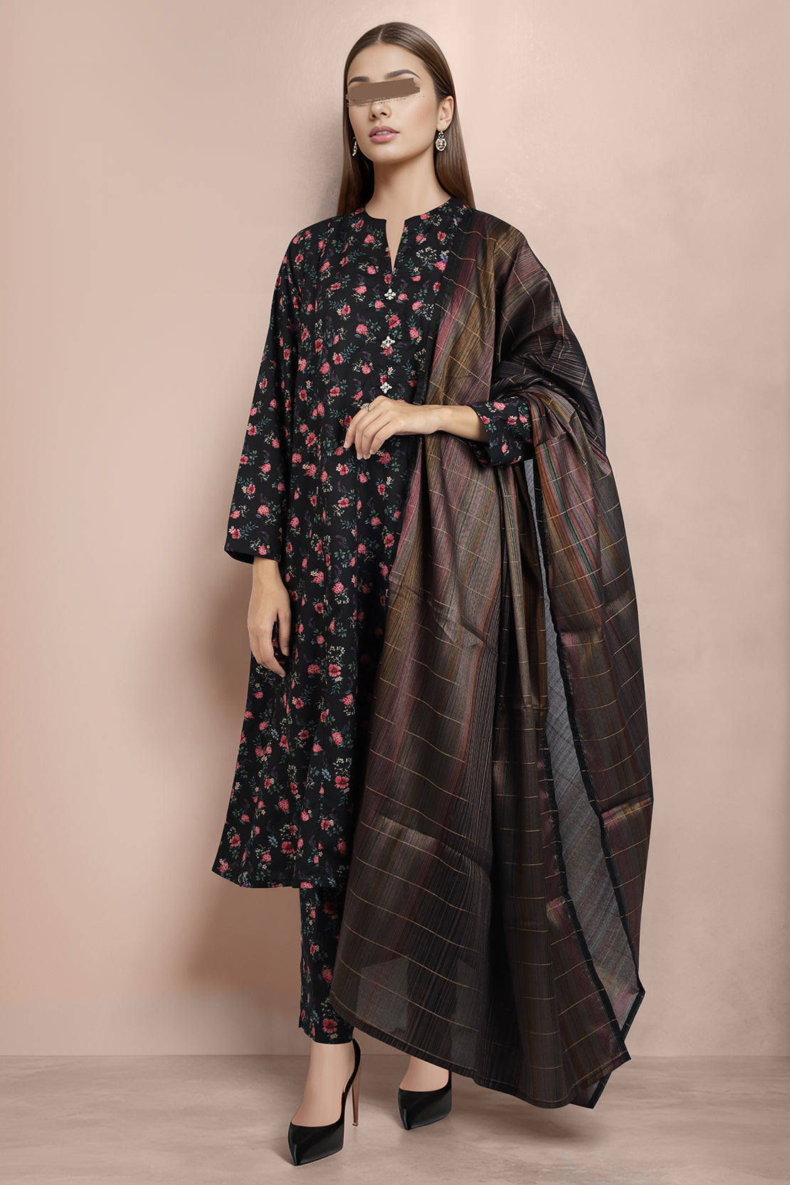 Printed Easy Care Weave Stitched 3 Piece49421