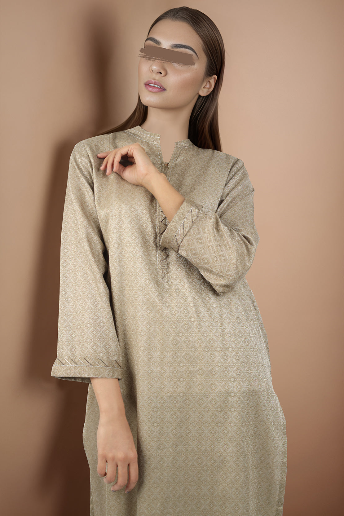 Jacquard Cotton Stitched Shirt50960