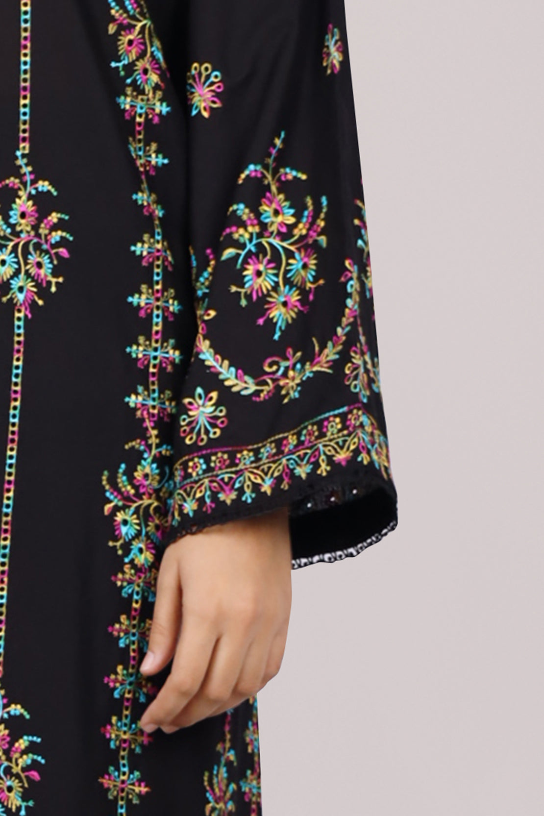 Cotton Solid Embroidered Stitched Shirt63141