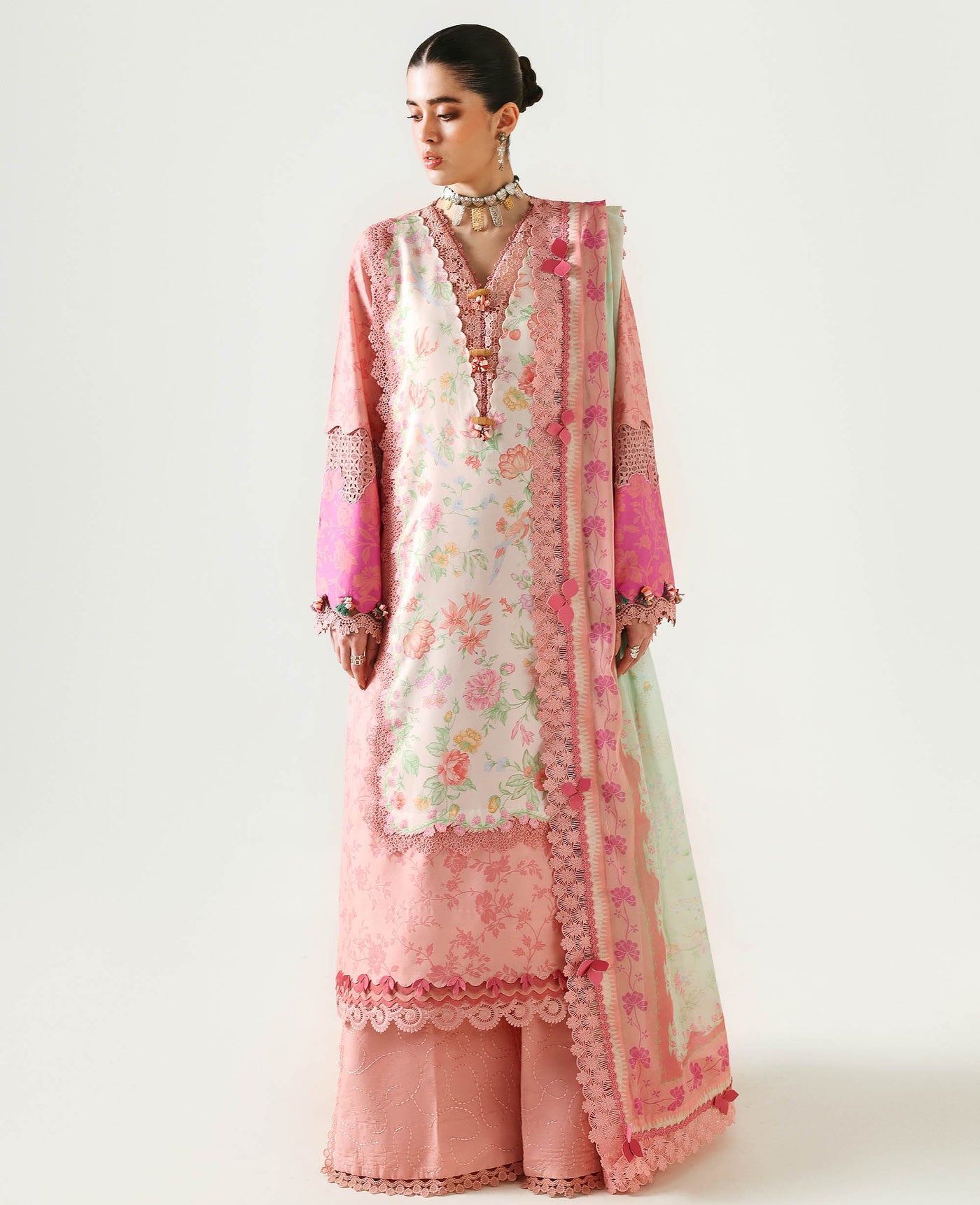 Embellished Dupatta (As Shown)