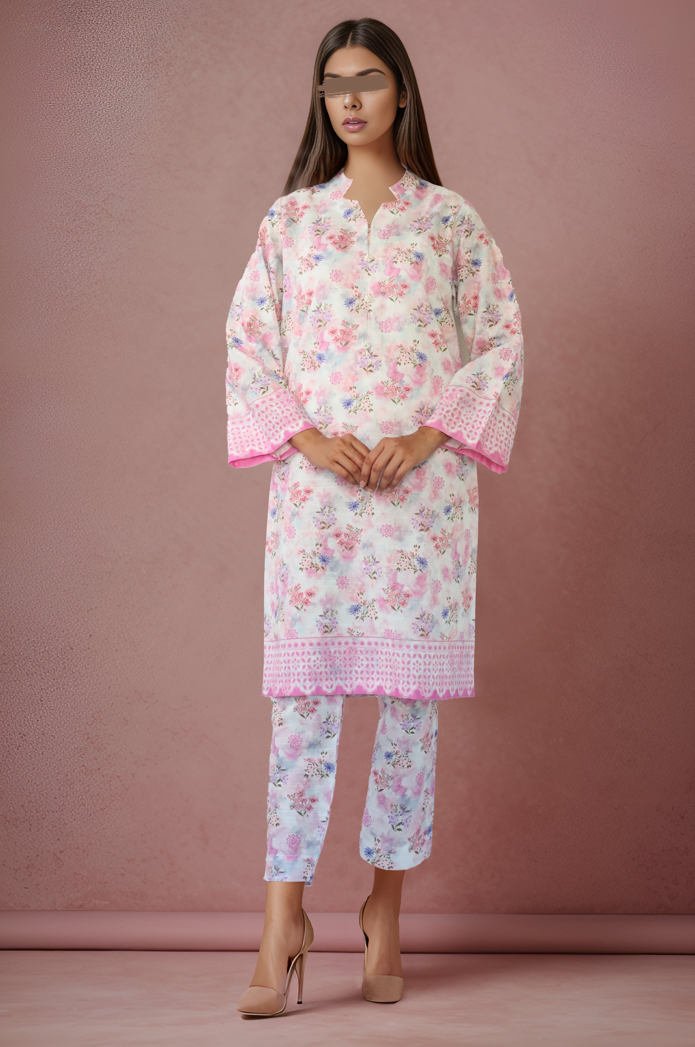 Printed Khaddar Pants49223