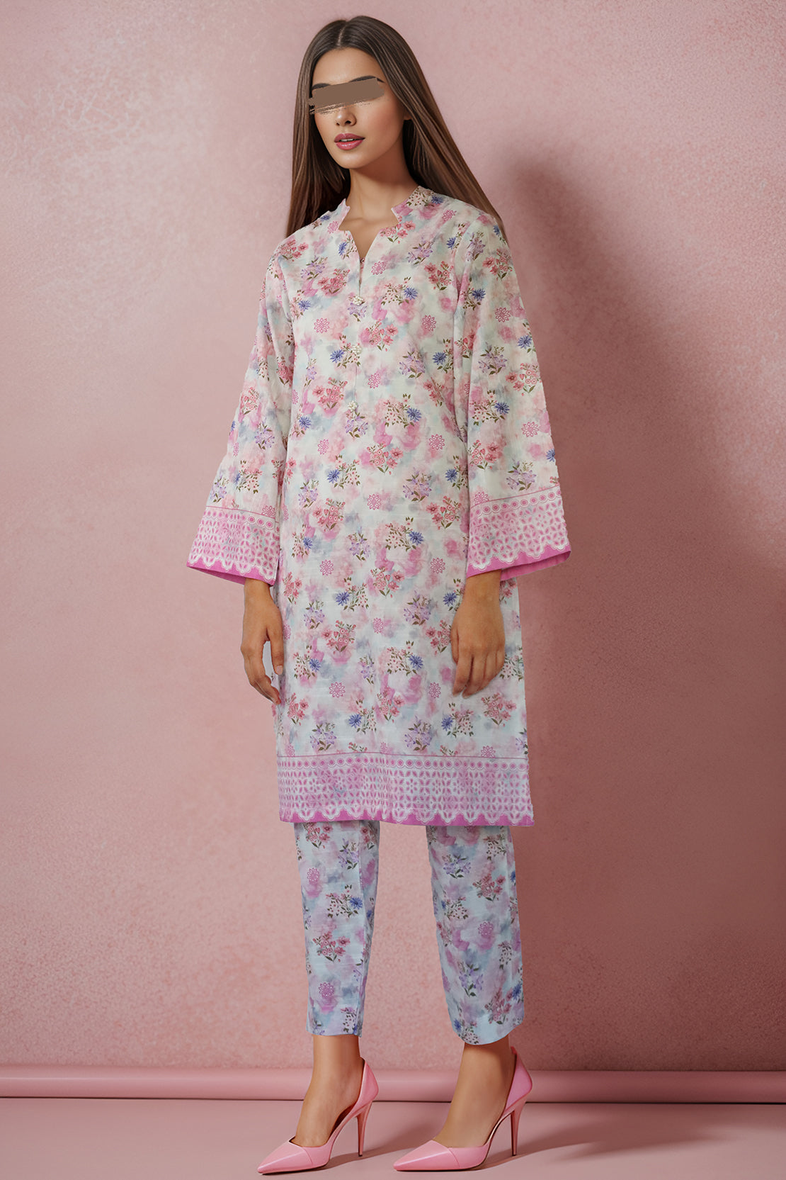 Printed Khaddar Pants49223