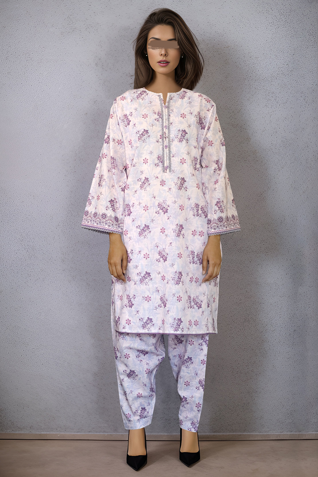 Printed Khaddar Stitched Shirt50407