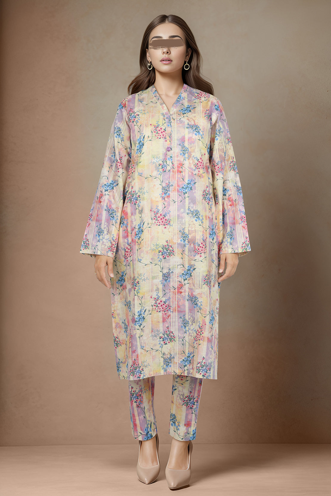 Printed Khaddar Stitched 2 Piece (Shirt/Trouser)48118
