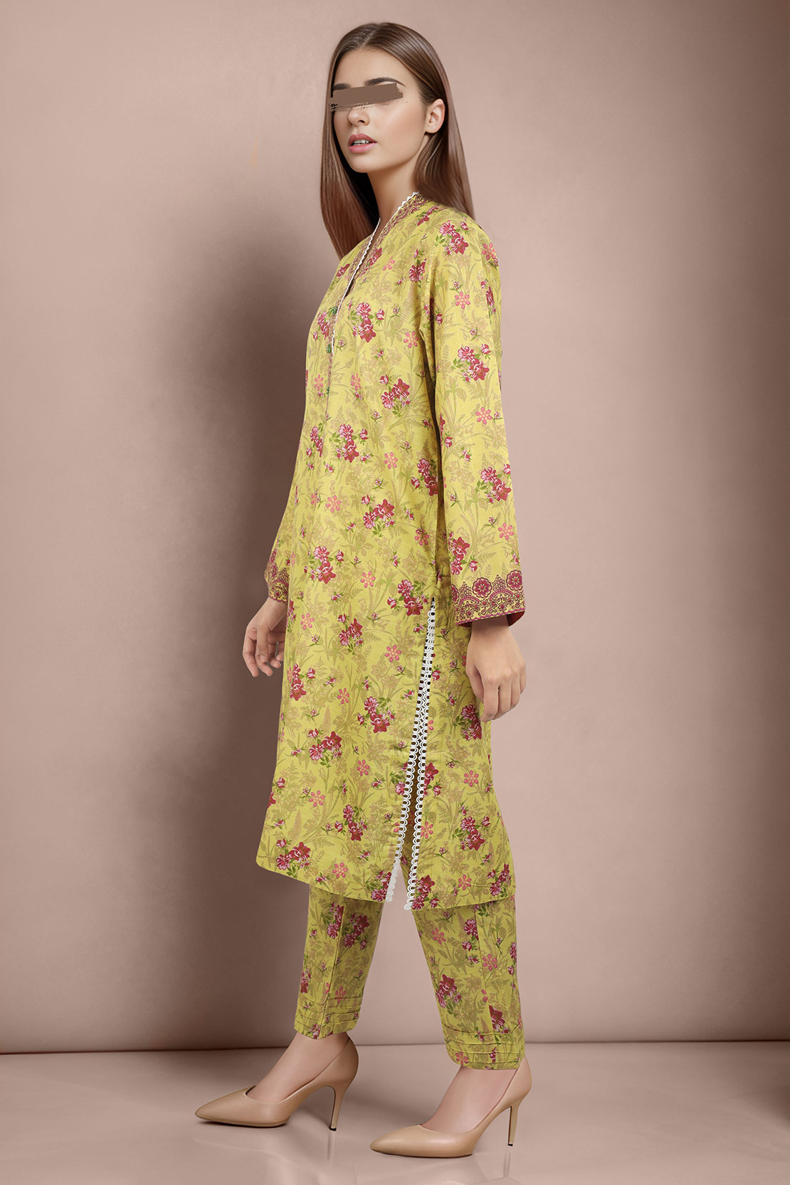 Printed Khaddar Stitched Shirt49286