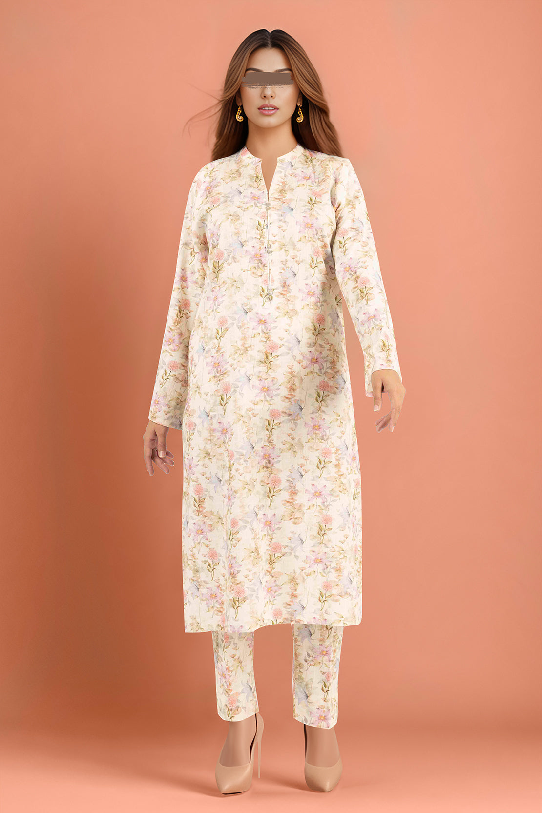 Printed Khaddar Stitched 2 Piece (Shirt/Trouser)48252