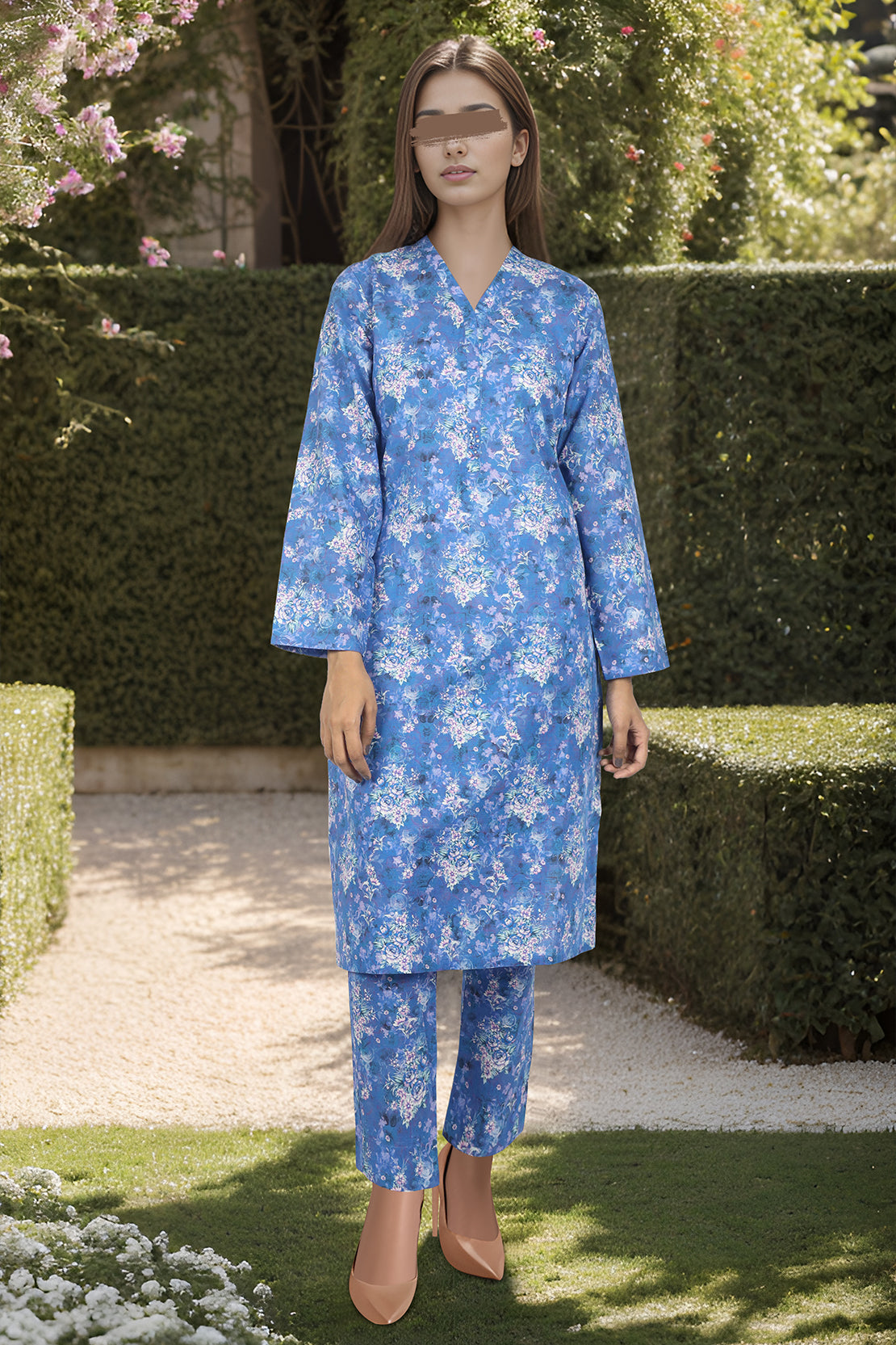 Printed Khaddar Stitched Shirt50432