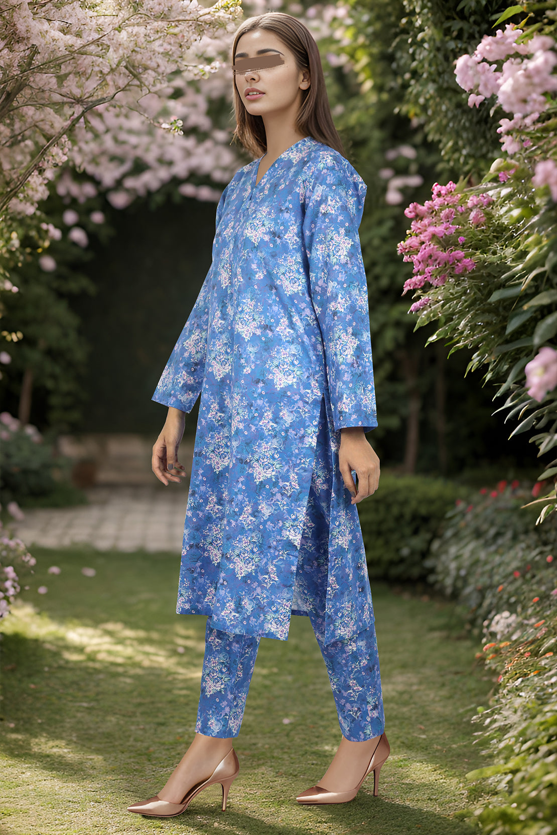 Printed Khaddar Stitched Shirt50432