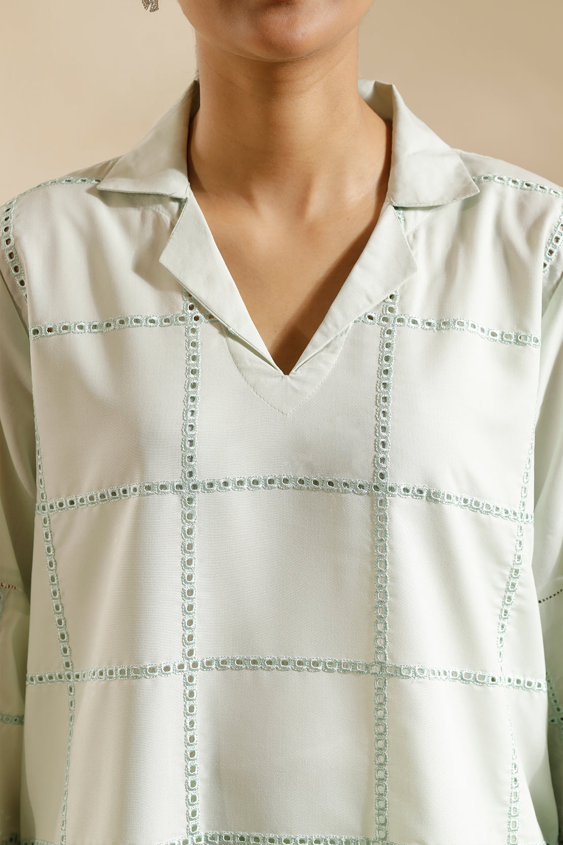 Solid Embroidered Easy Care Weave Stitched 2 Piece (Shirt/Trouser)62679