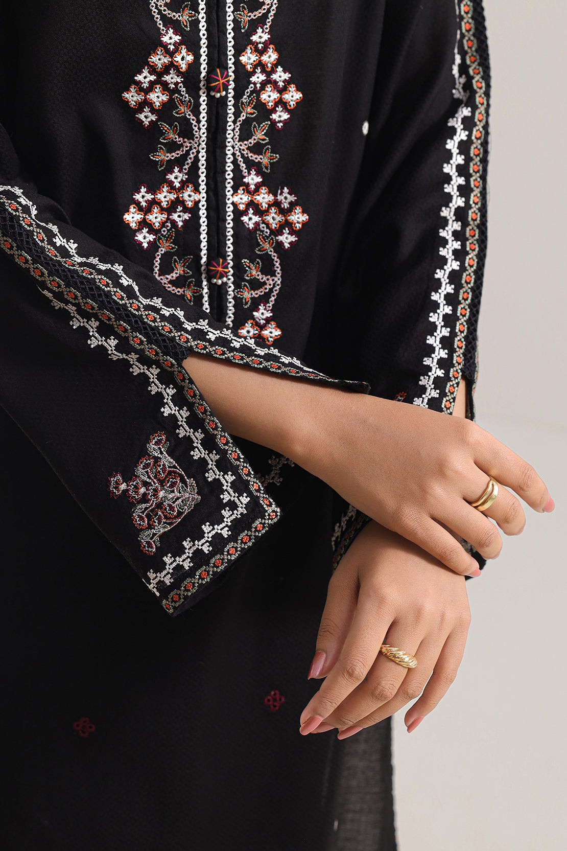 Luxury Pret Embroidered Cotton Jacquard Stitched 3 Piece108413