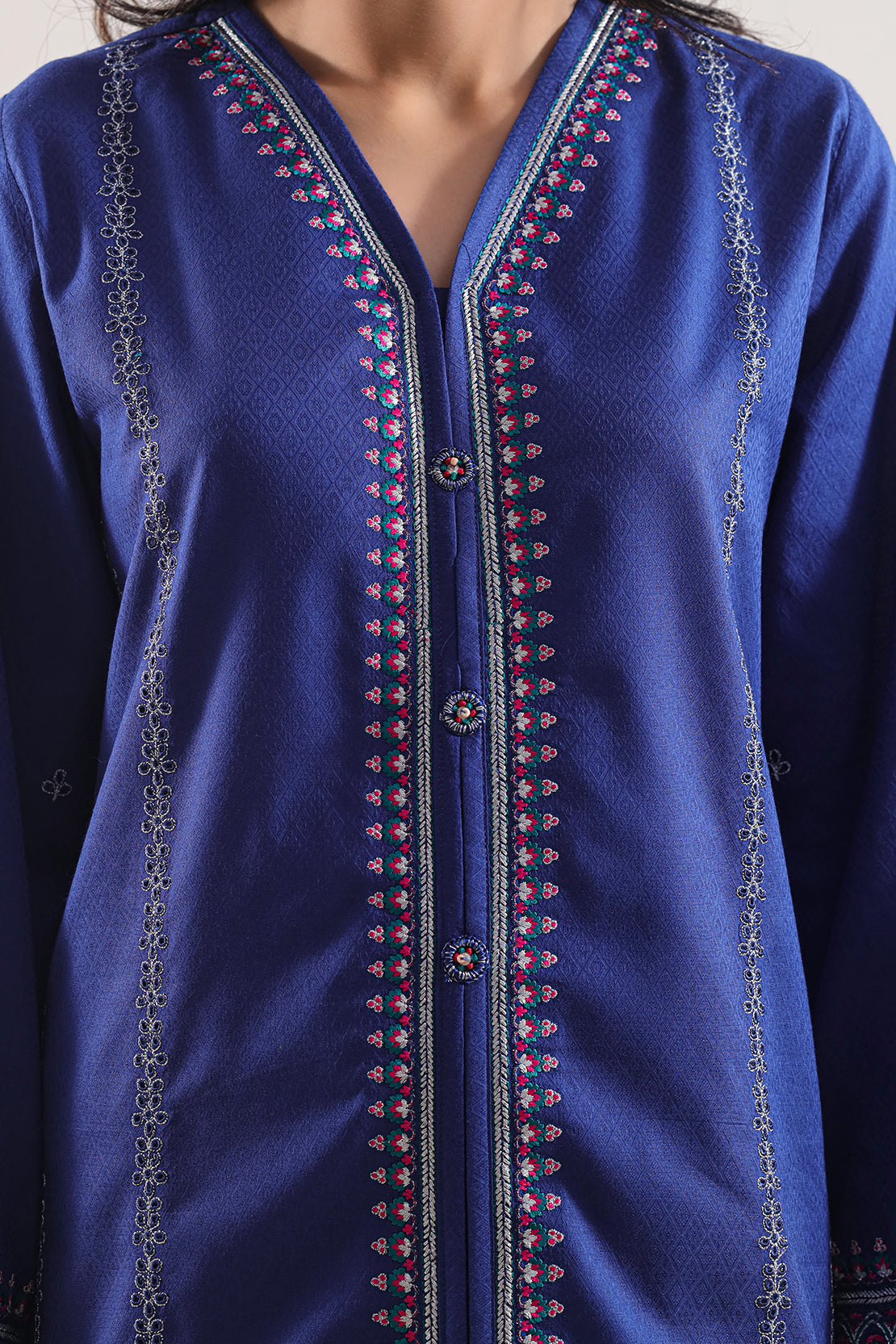 Luxury Pret Embroidered Cotton Jacquard Stitched 3 Piece108005