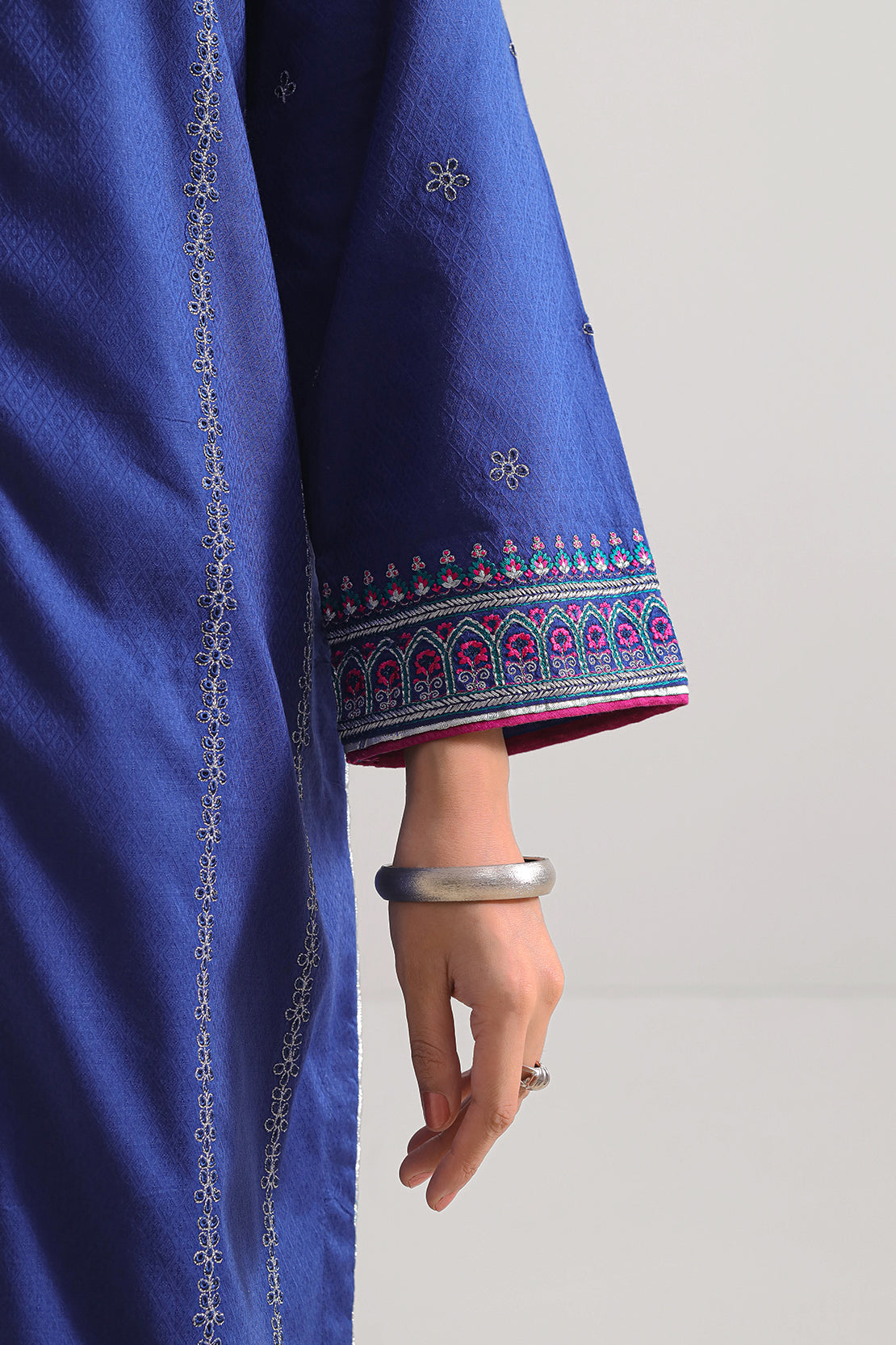 Luxury Pret Embroidered Cotton Jacquard Stitched 3 Piece108005