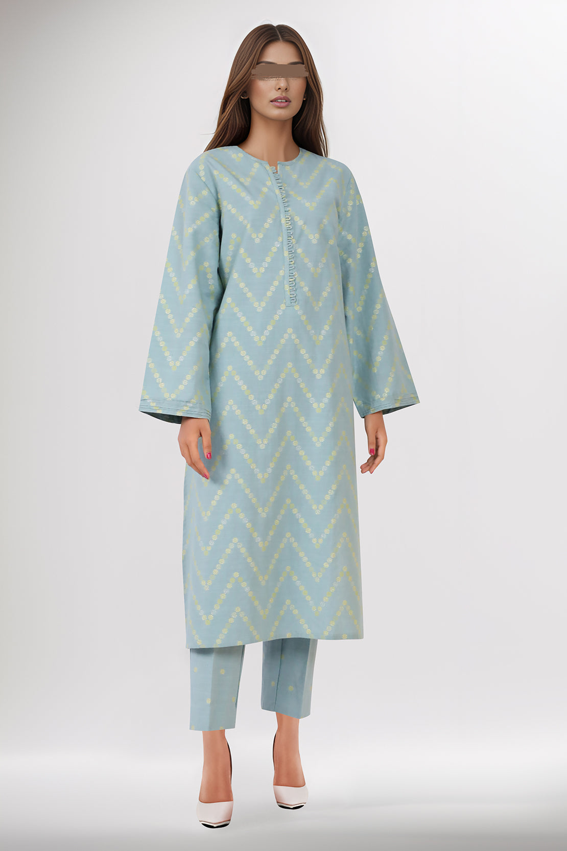 Jacquard Cotton Stitched Shirt64082