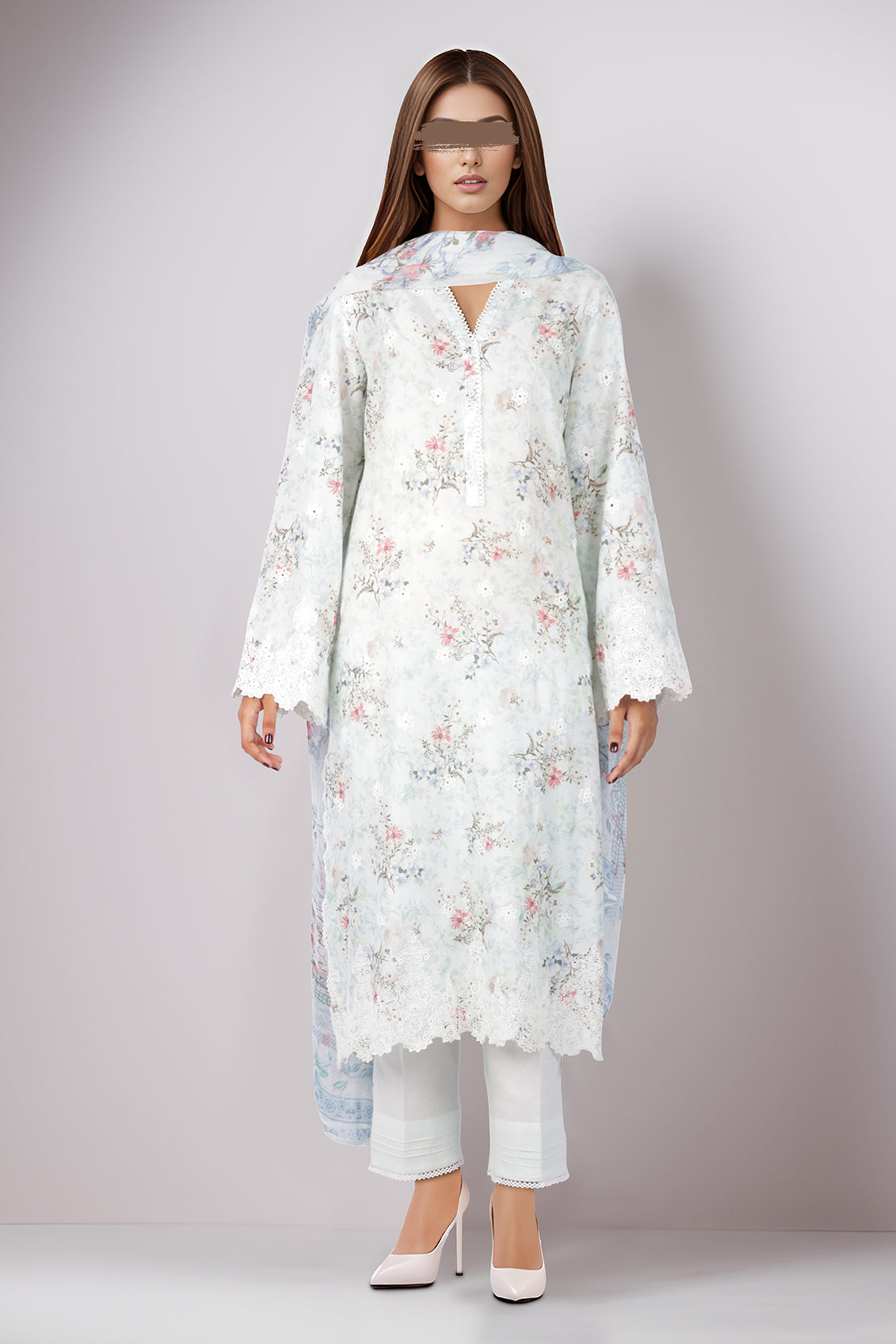Luxury Pret Embroidered Cotton Jacquard Stitched 3 Piece55241