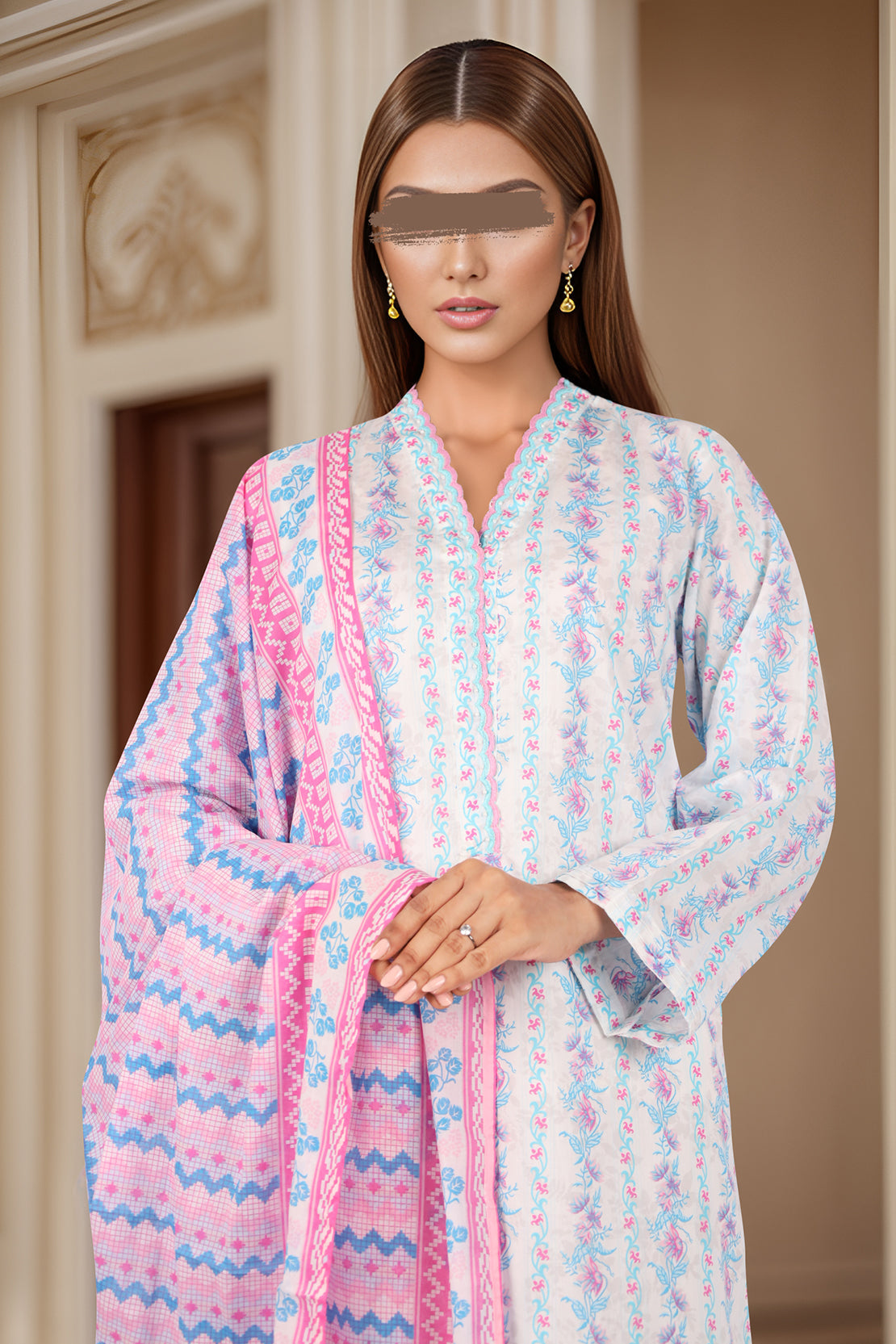 Printed Lawn Stitched 2 Piece (Shirt/Trouser)62819