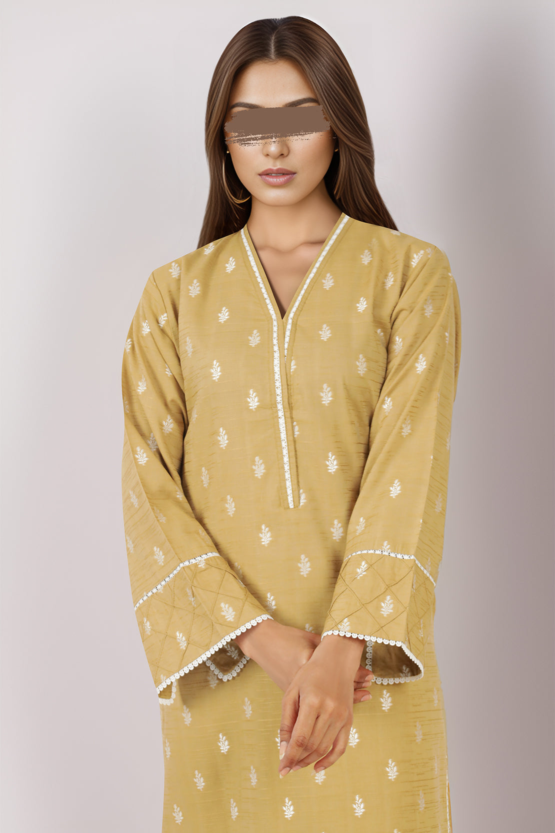 Cotton Jacquard Stitched 2 Piece (Shirt/Trouser)59404
