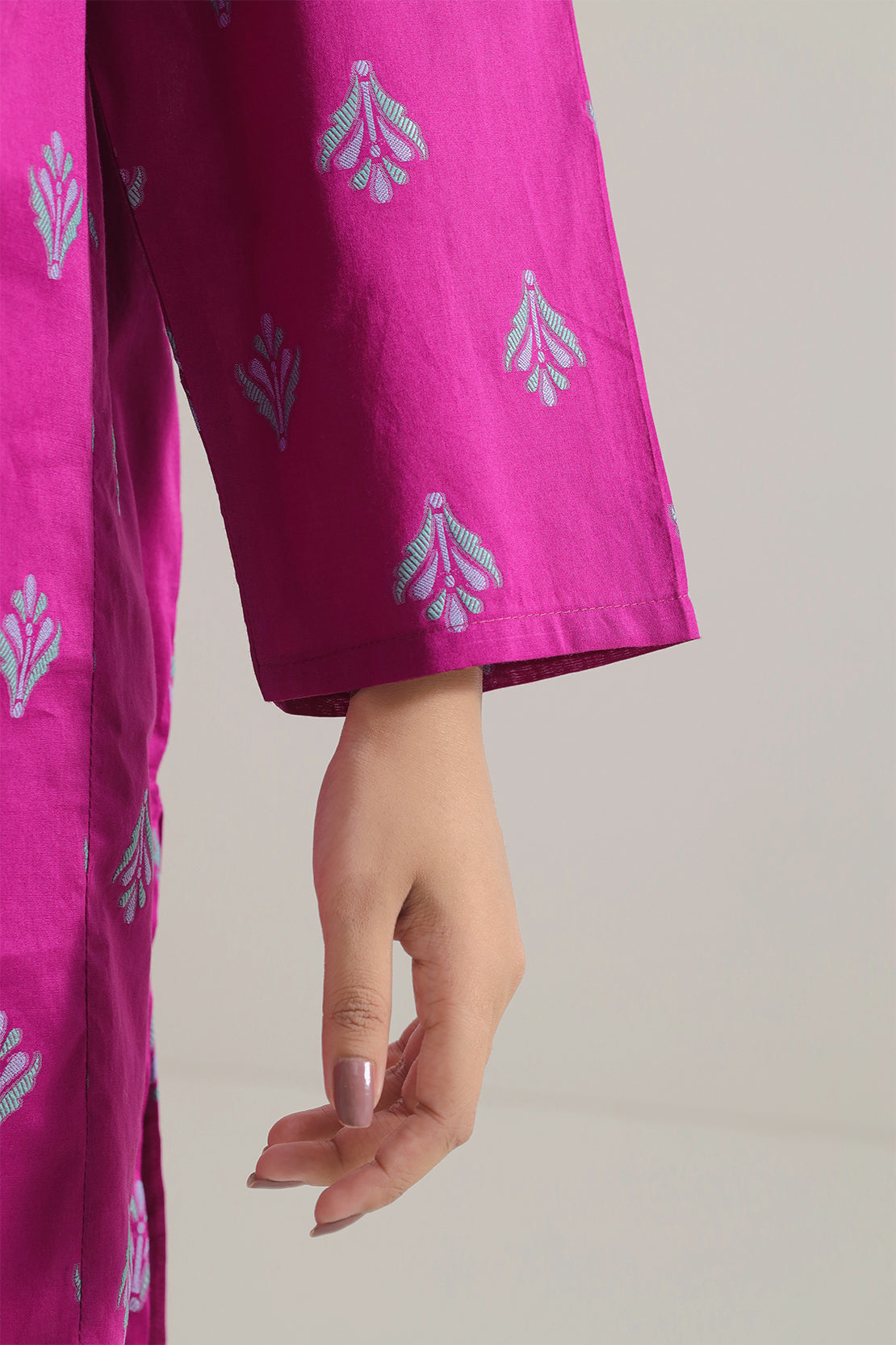 Cotton Jacquard Stitched 2 Piece (Shirt/Trouser)117797