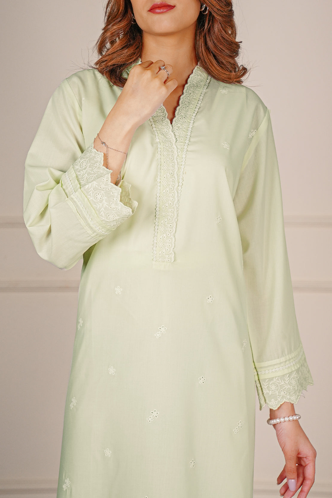 Solid Embroidered Easy Care Weave Stitched 2 Piece (Shirt/Trouser)58462