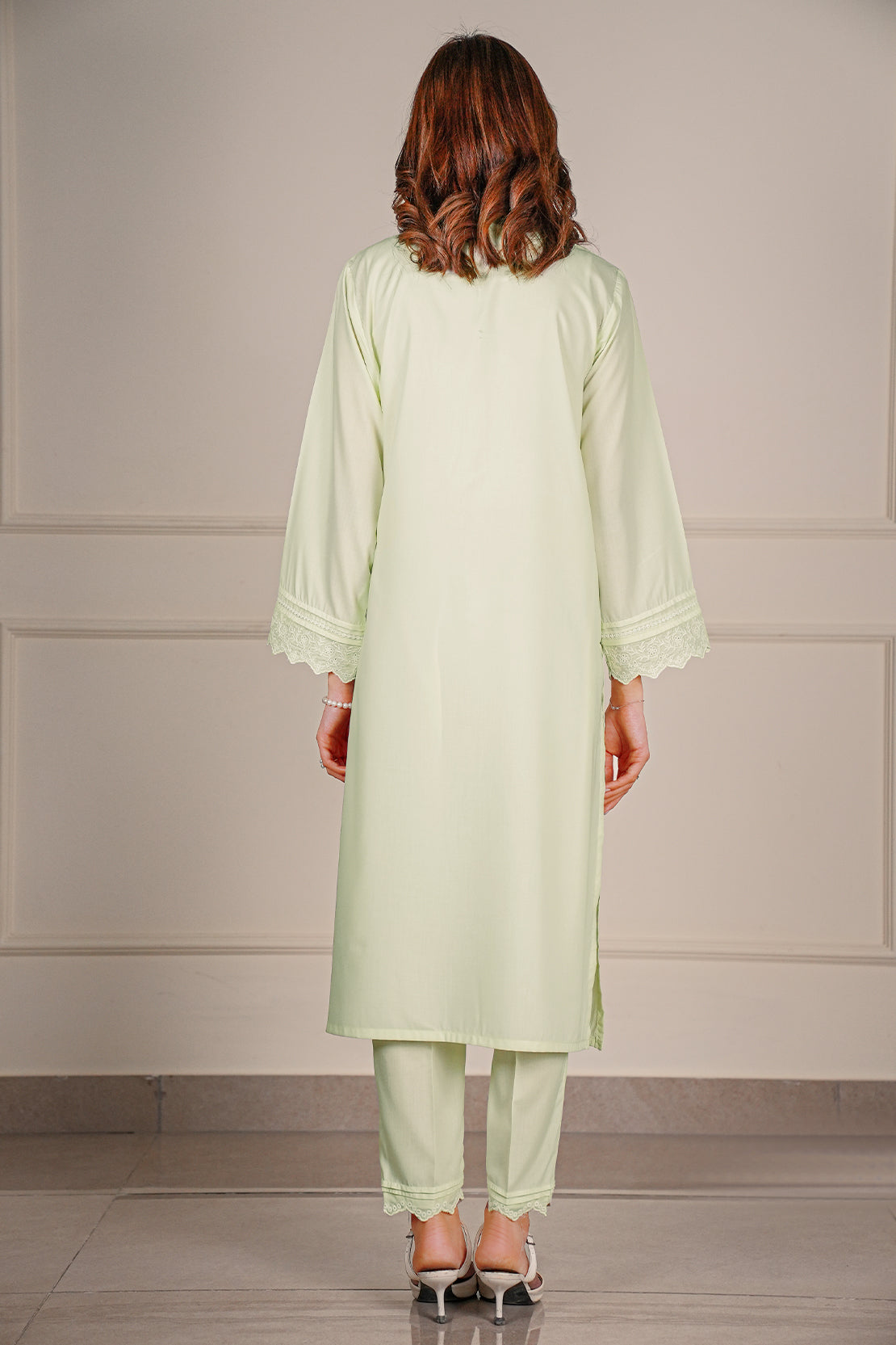 Solid Embroidered Easy Care Weave Stitched 2 Piece (Shirt/Trouser)58462