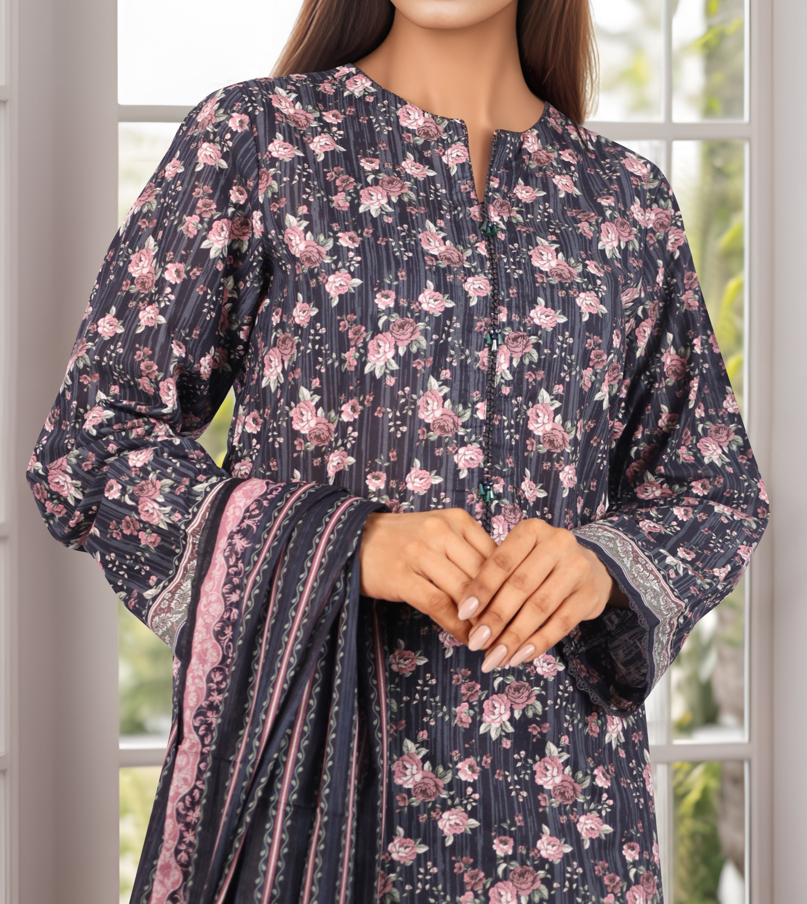 Printed Lawn Stitched Shirt64061