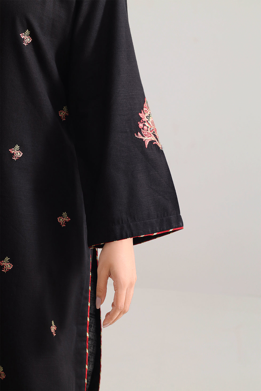 Solid Embroidered Soft Touch Cotton Stitched 2 Piece (Shirt/Trouser)67961