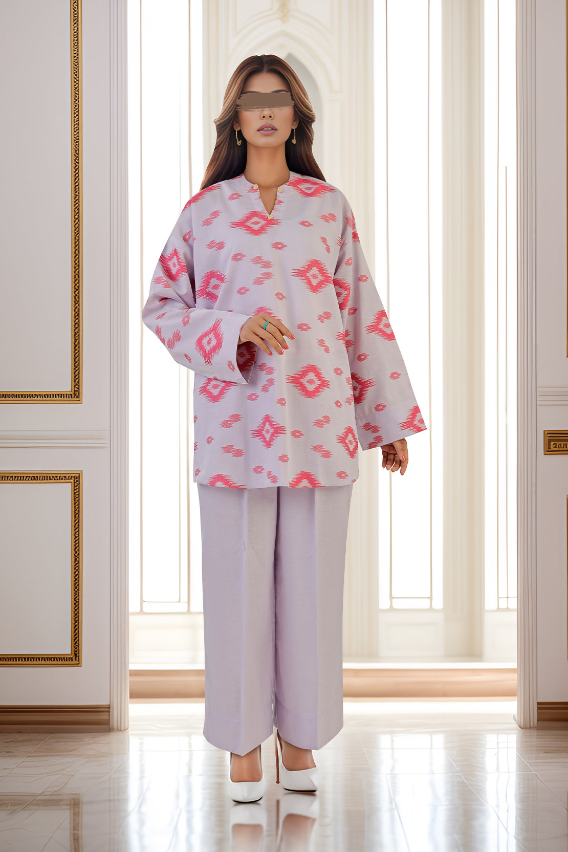 Jacquard Cotton Stitched Shirt64075