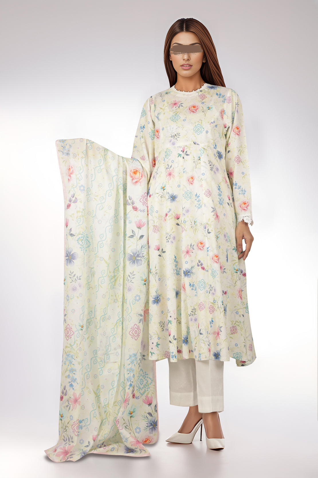 Cotton Jacquard Stitched 3 Piece58155