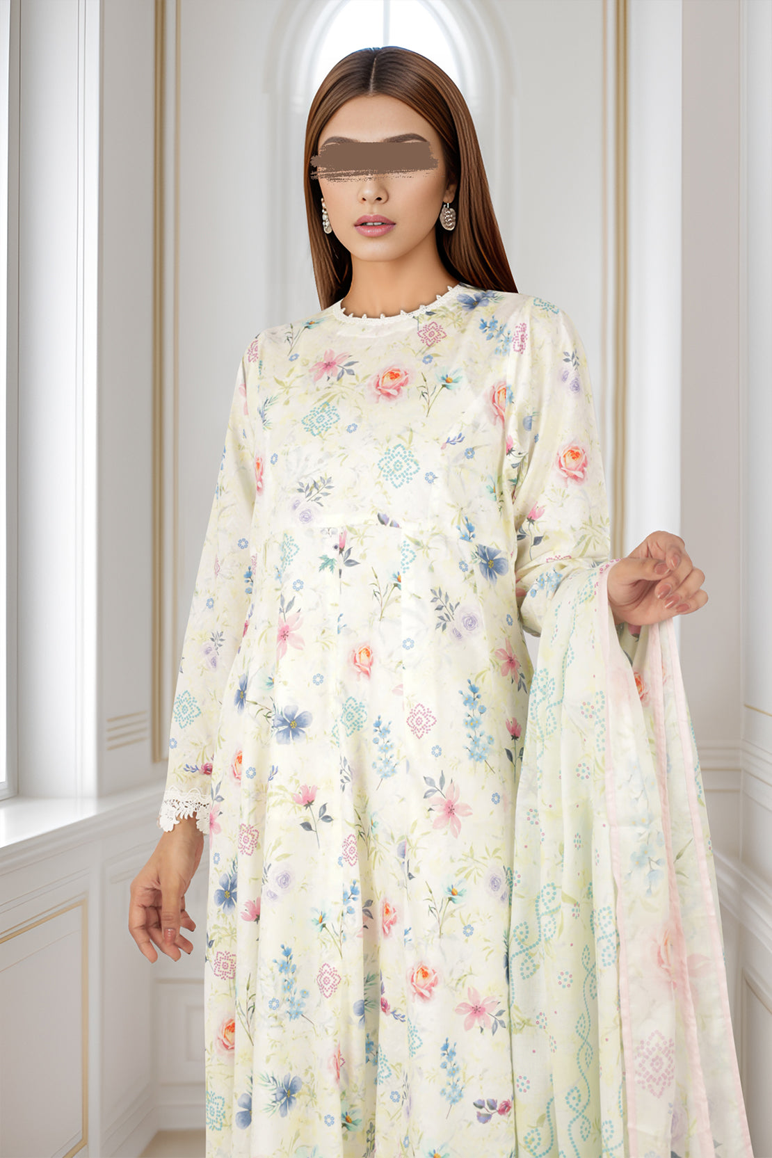 Cotton Jacquard Stitched 3 Piece58155