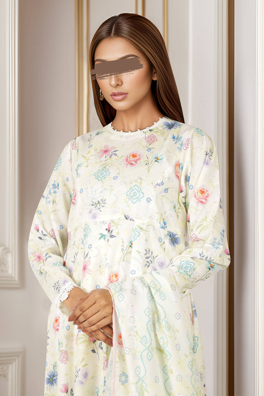 Cotton Jacquard Stitched 3 Piece58155