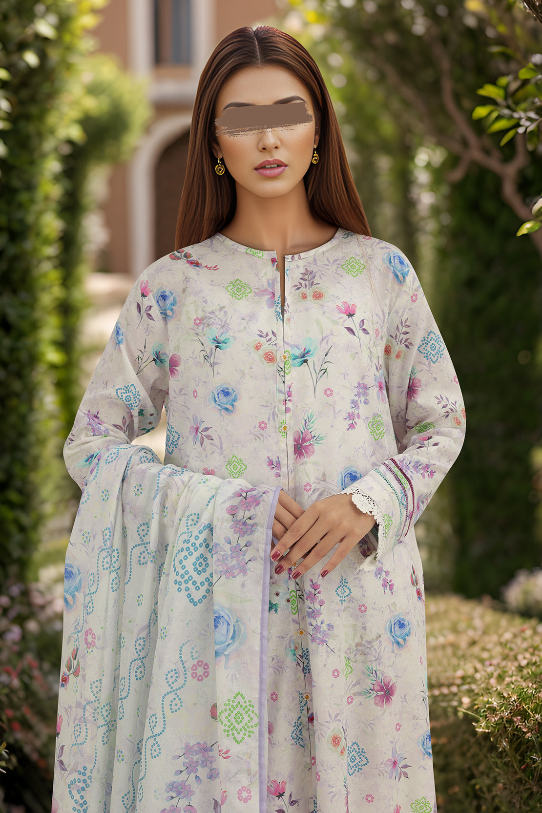 Cotton Jacquard Stitched 2 Piece (Shirt/Dupatta)58175