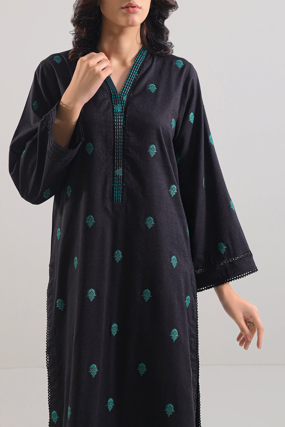 Cotton Jacquard Stitched 2 Piece (Shirt/Trouser)113211