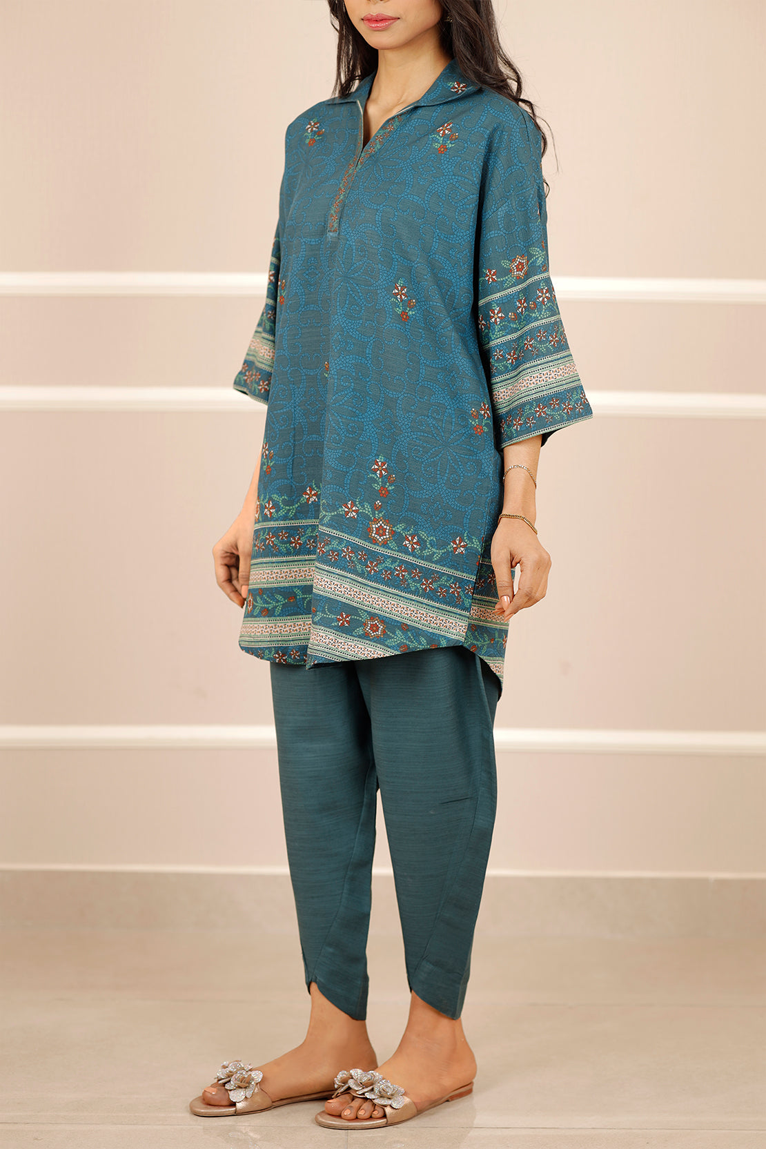 Printed Khaddar Stitched 2 Piece (Shirt/Trouser)76306